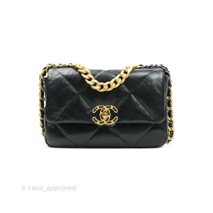 Chanel 19 Small Black Goatskin Mixed Hardware