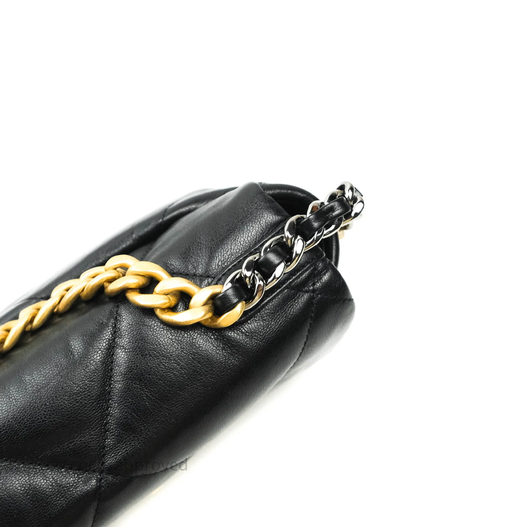 Chanel 19 Small Black Goatskin Mixed Hardware