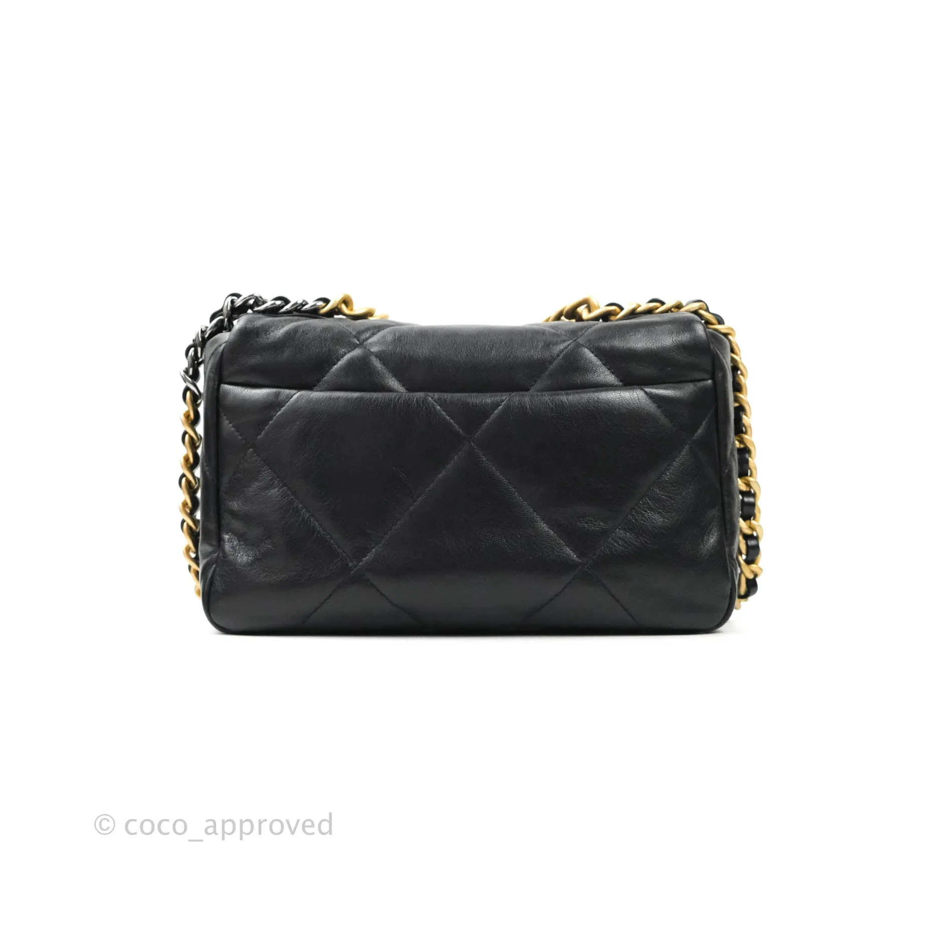 Chanel 19 Small Black Goatskin Mixed Hardware