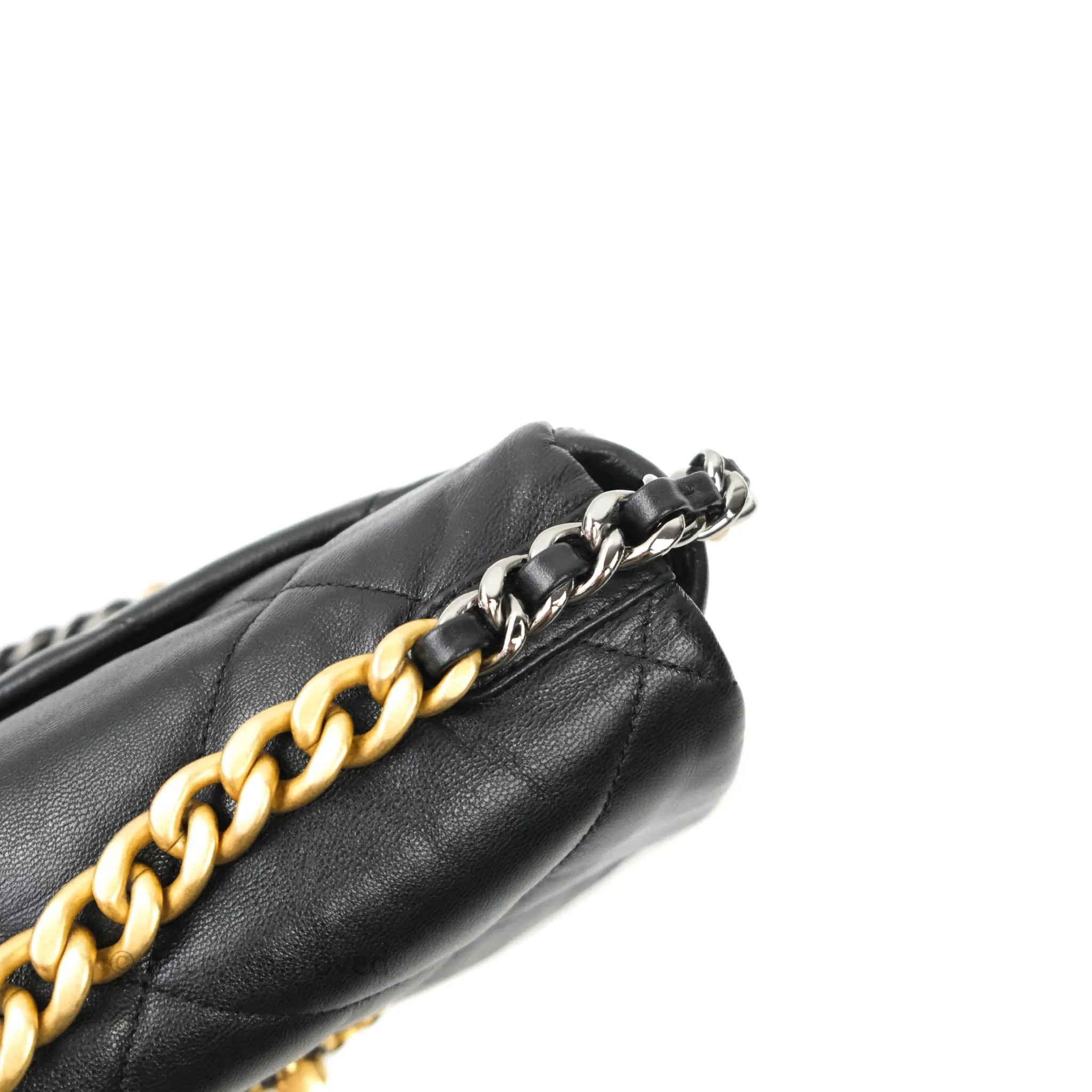 Chanel 19 Small Black Goatskin Mixed Hardware