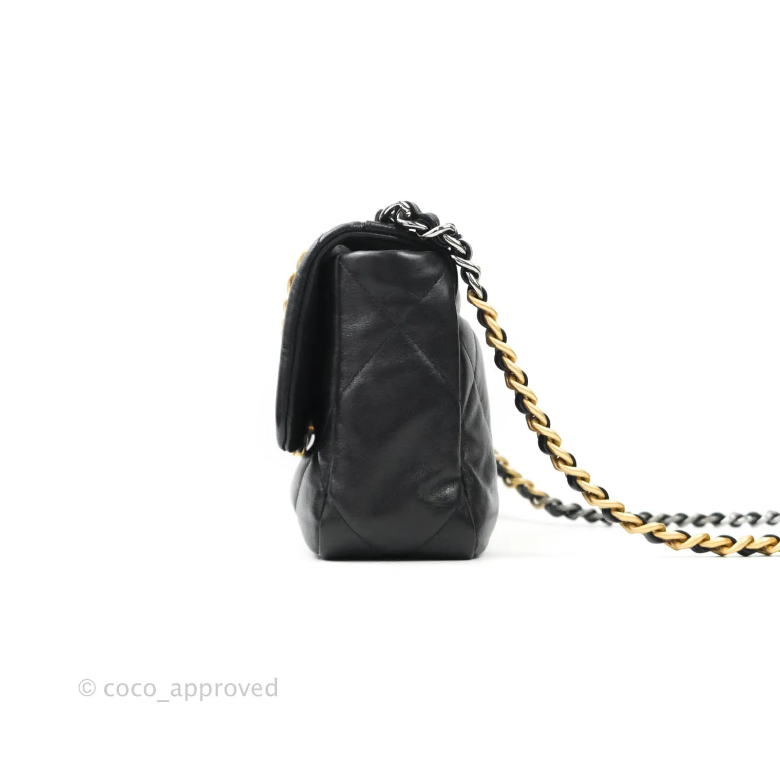 Chanel 19 Small Black Goatskin Mixed Hardware