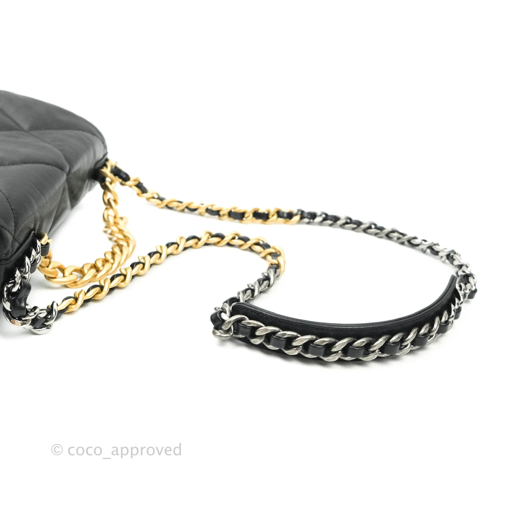Chanel 19 Small Black Goatskin Mixed Hardware