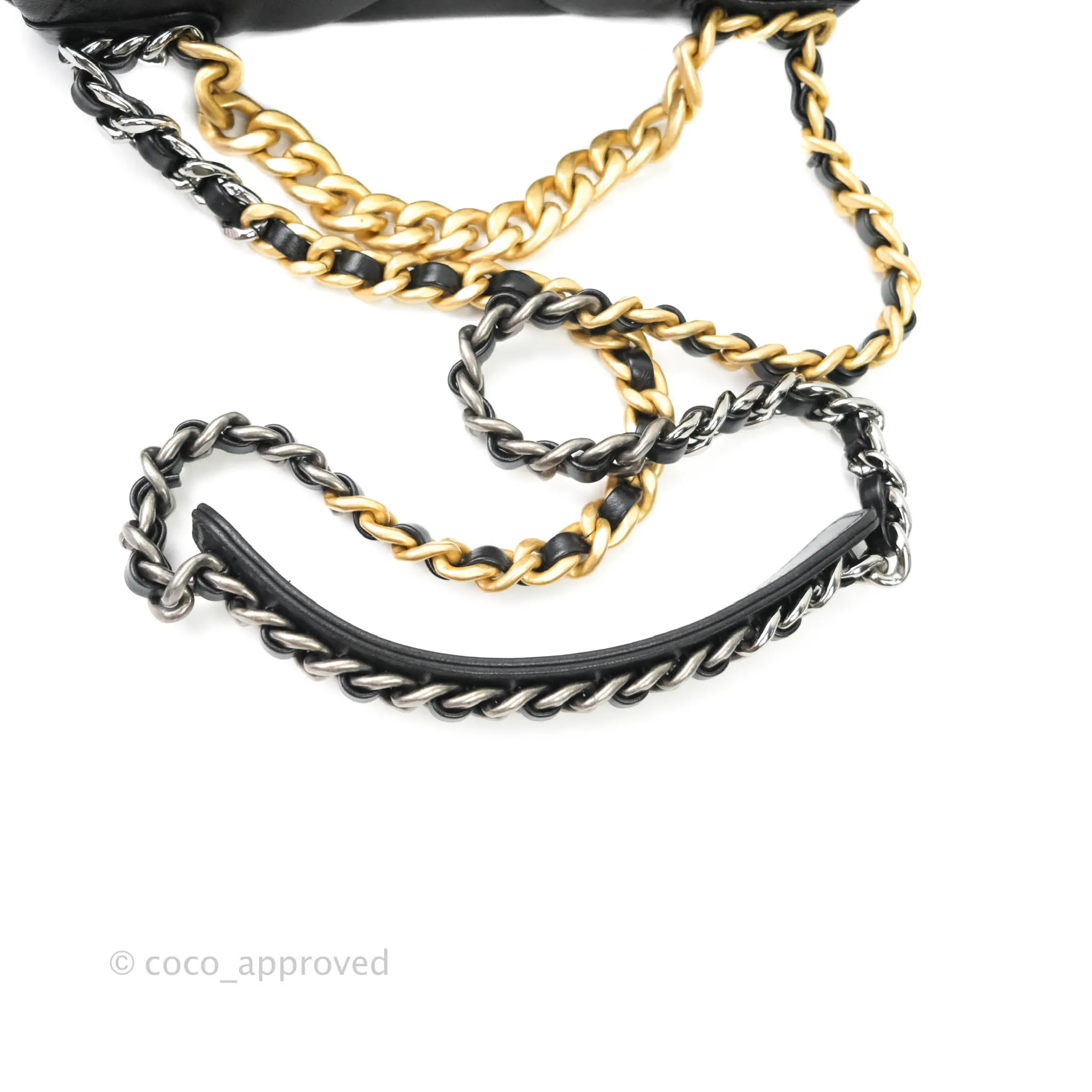Chanel 19 Small Black Goatskin Mixed Hardware