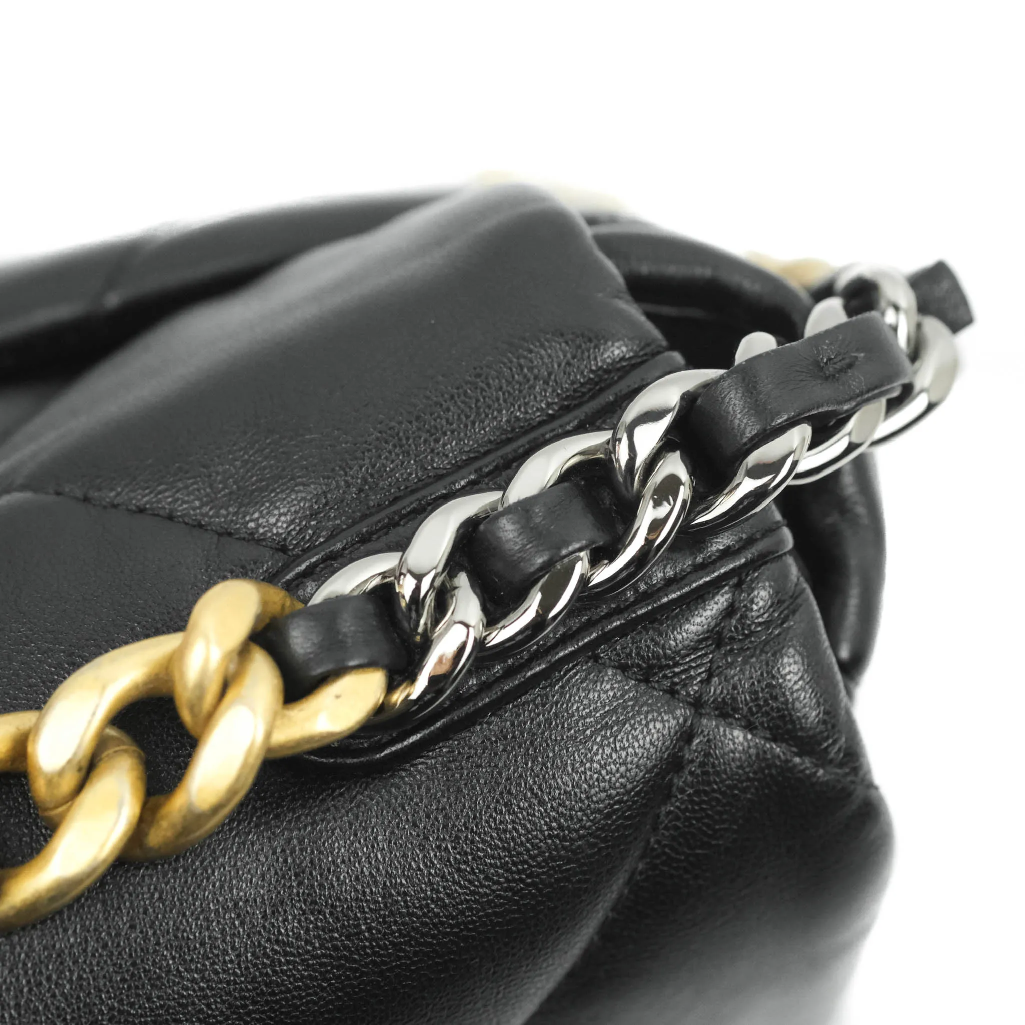 Chanel 19 Small Black Lambskin Mixed Hardware