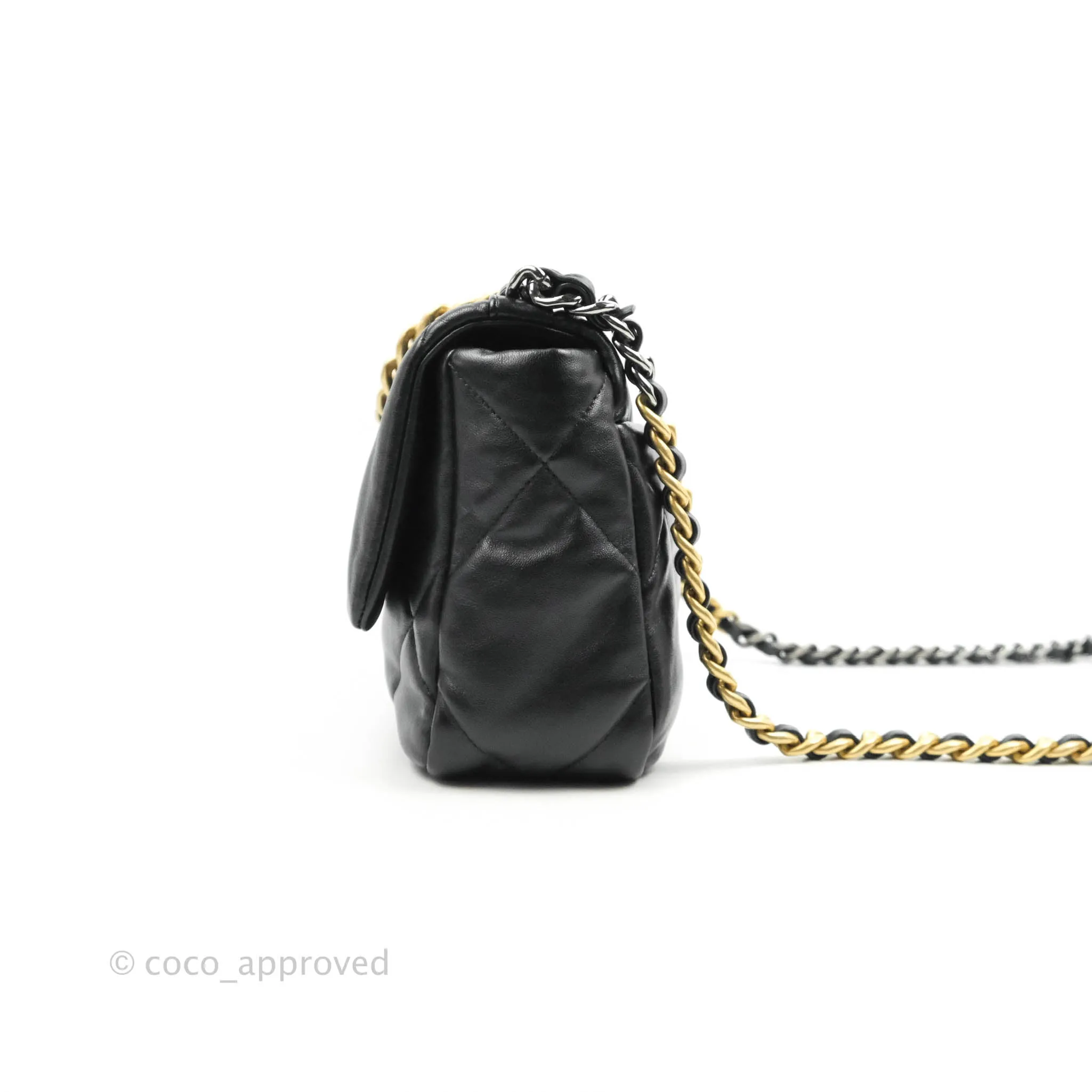 Chanel 19 Small Black Lambskin Mixed Hardware