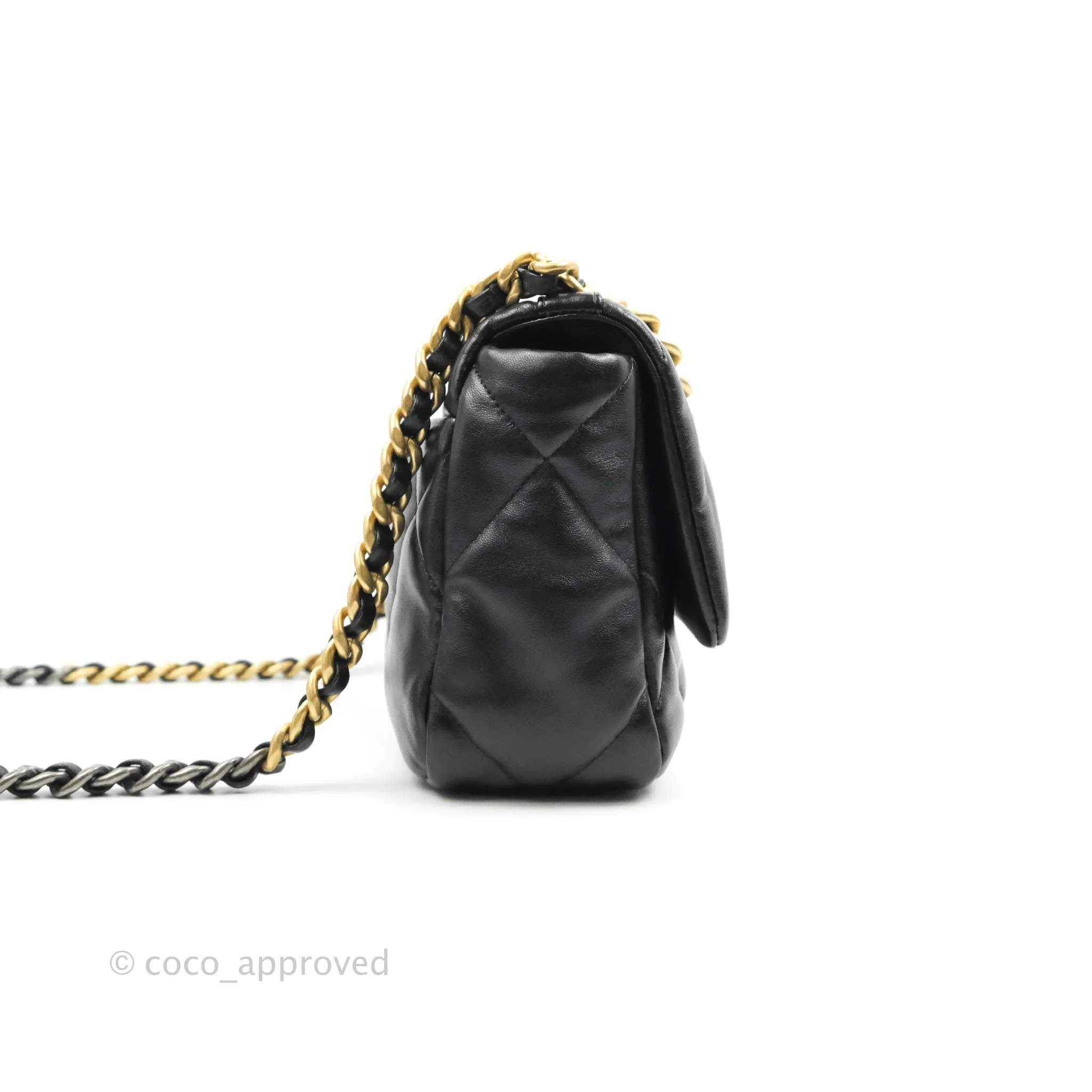 Chanel 19 Small Black Lambskin Mixed Hardware