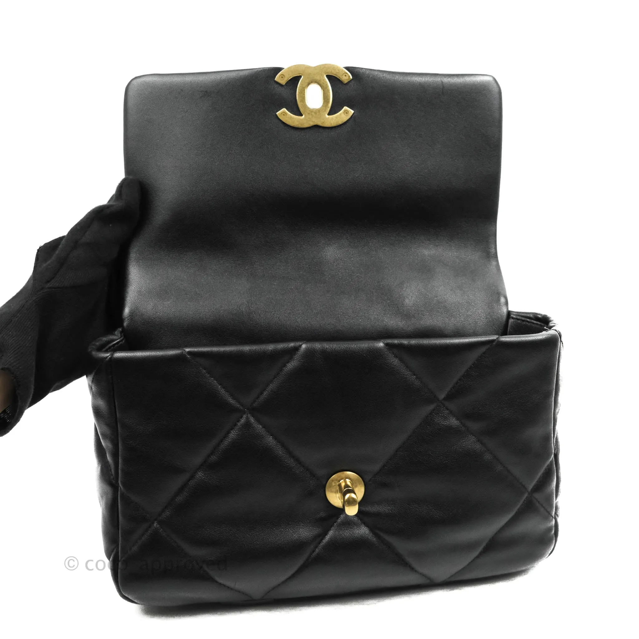 Chanel 19 Small Black Lambskin Mixed Hardware