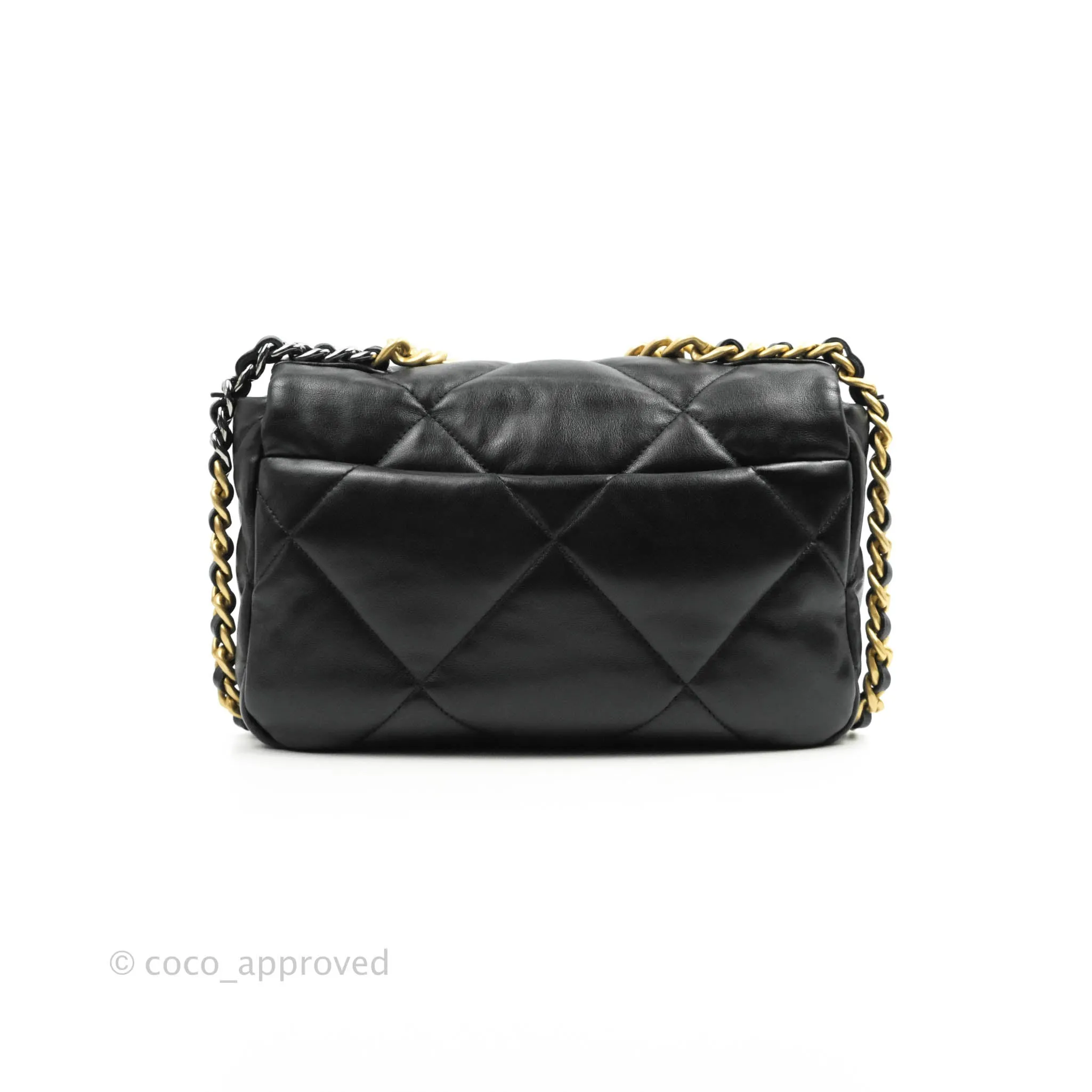 Chanel 19 Small Black Lambskin Mixed Hardware