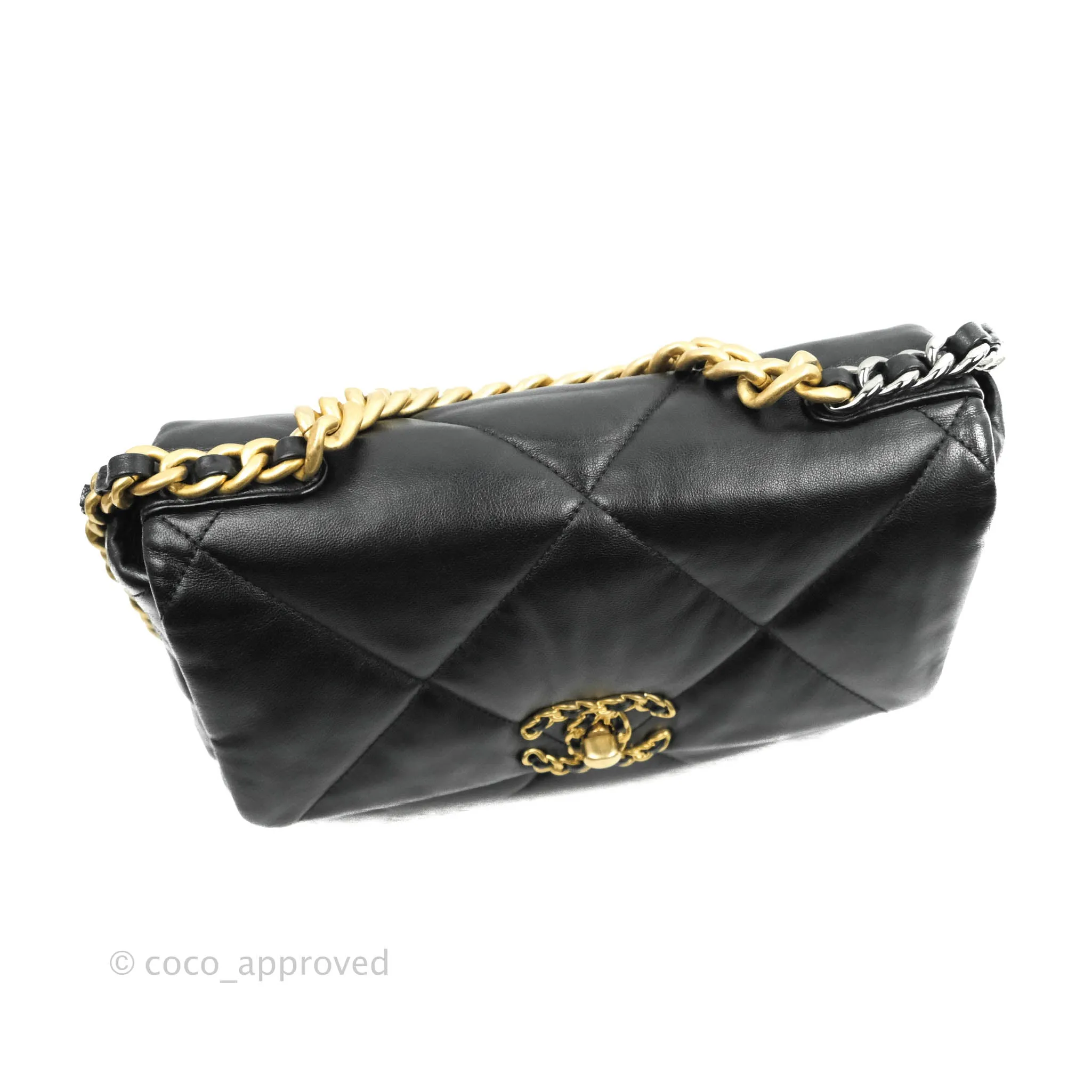 Chanel 19 Small Black Lambskin Mixed Hardware