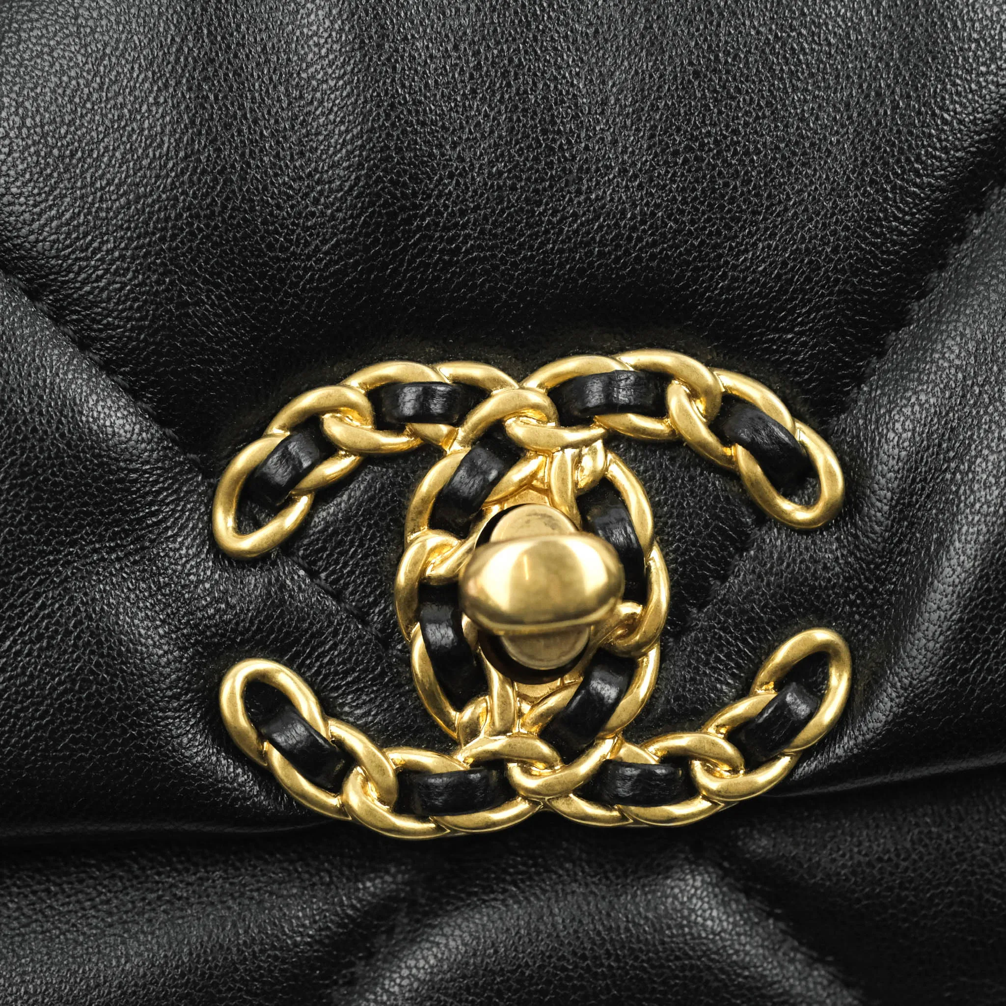 Chanel 19 Small Black Lambskin Mixed Hardware