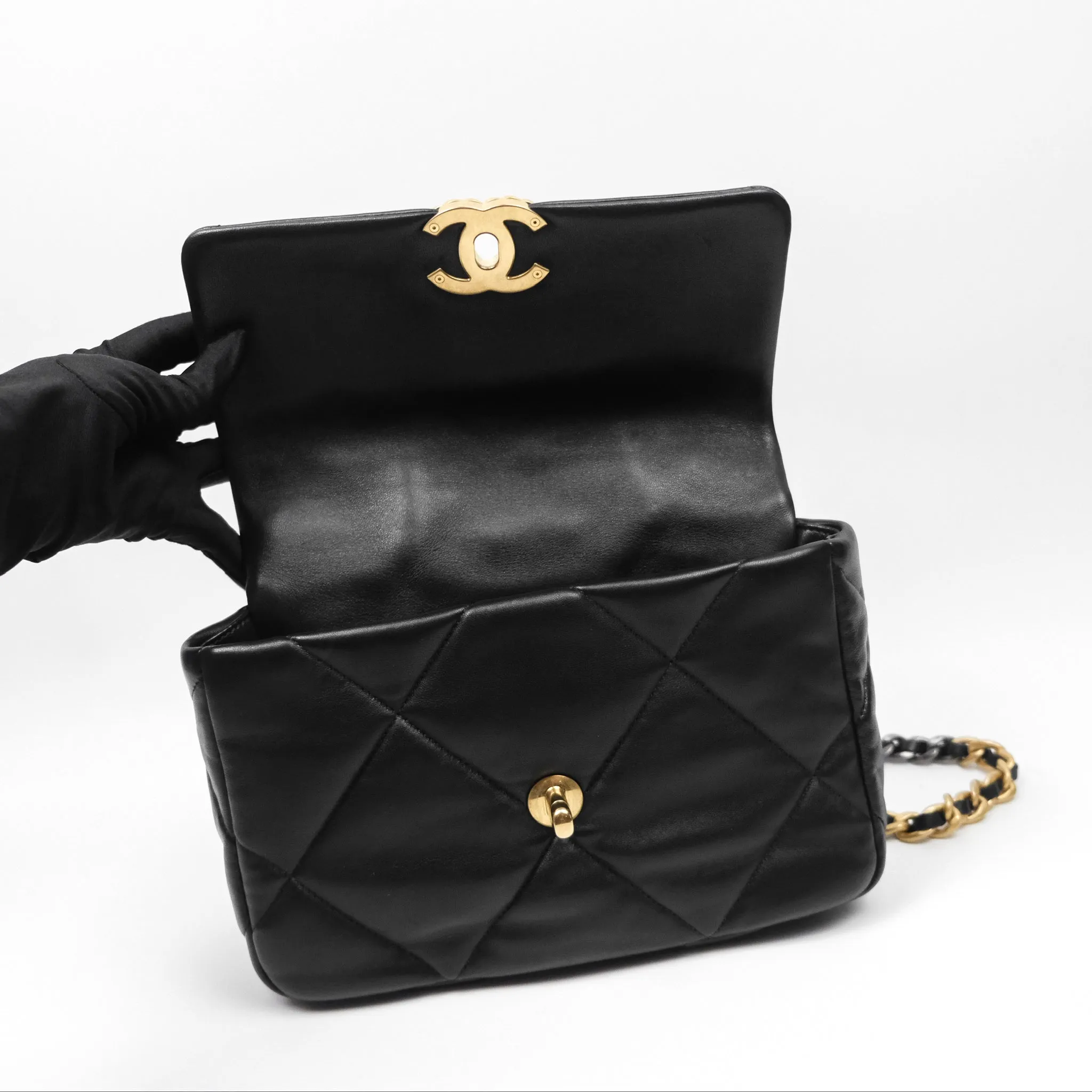 Chanel 19 Small Black Mixed Hardware