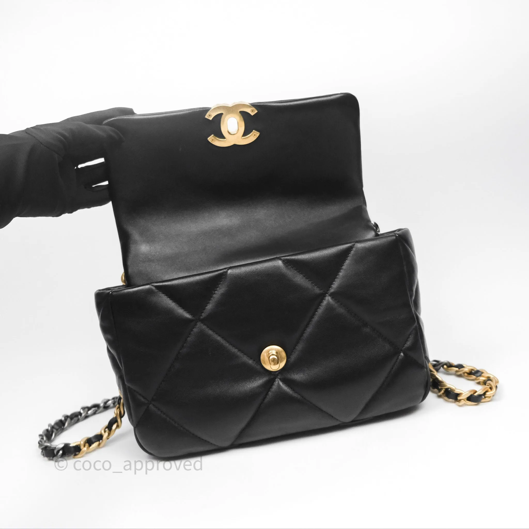 Chanel 19 Small Black Mixed Hardware