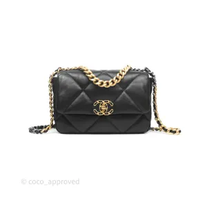 Chanel 19 Small Black Mixed Hardware