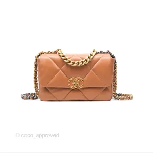 Chanel 19 Small Caramel Brown Mixed Hardware 21A