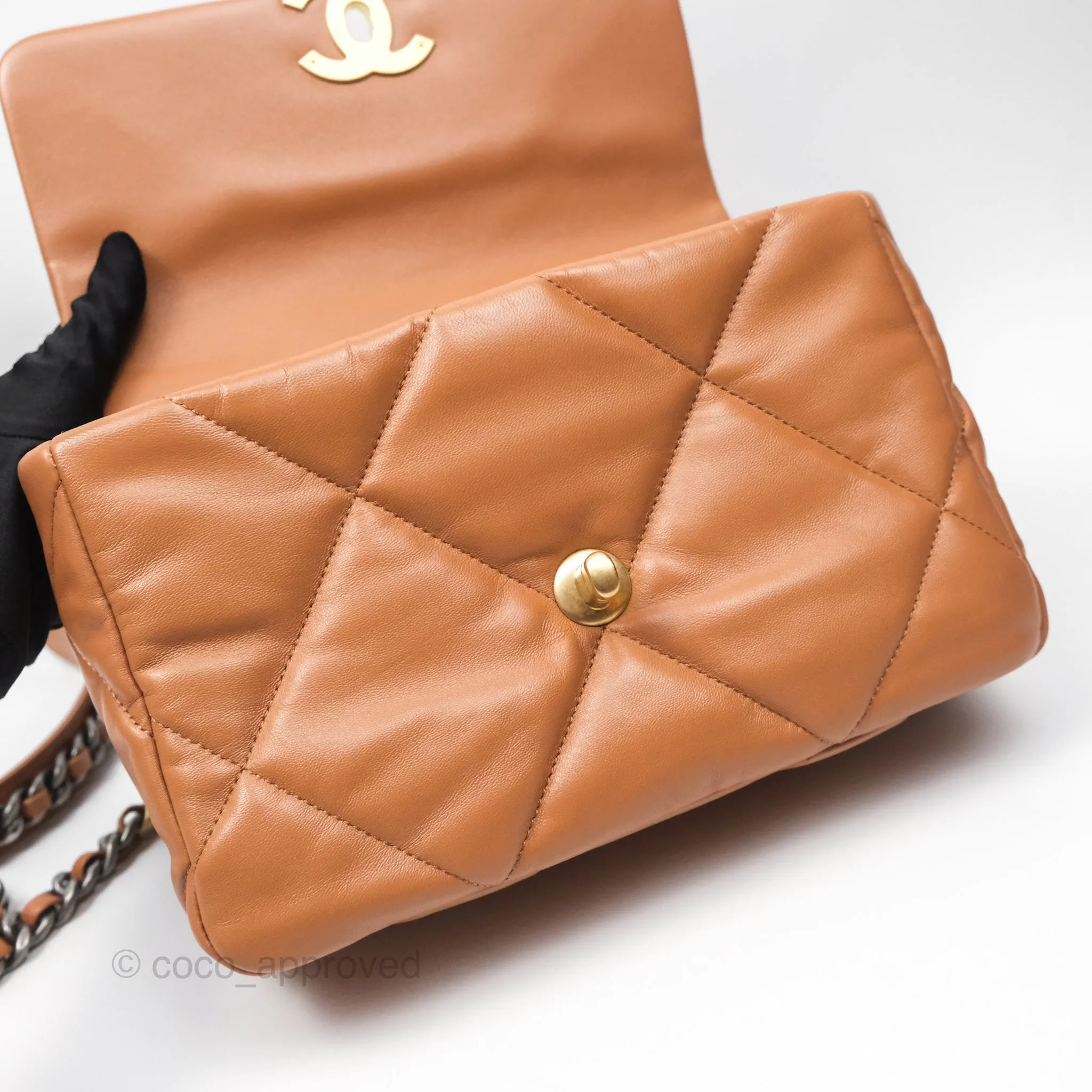 Chanel 19 Small Caramel Brown Mixed Hardware 21A