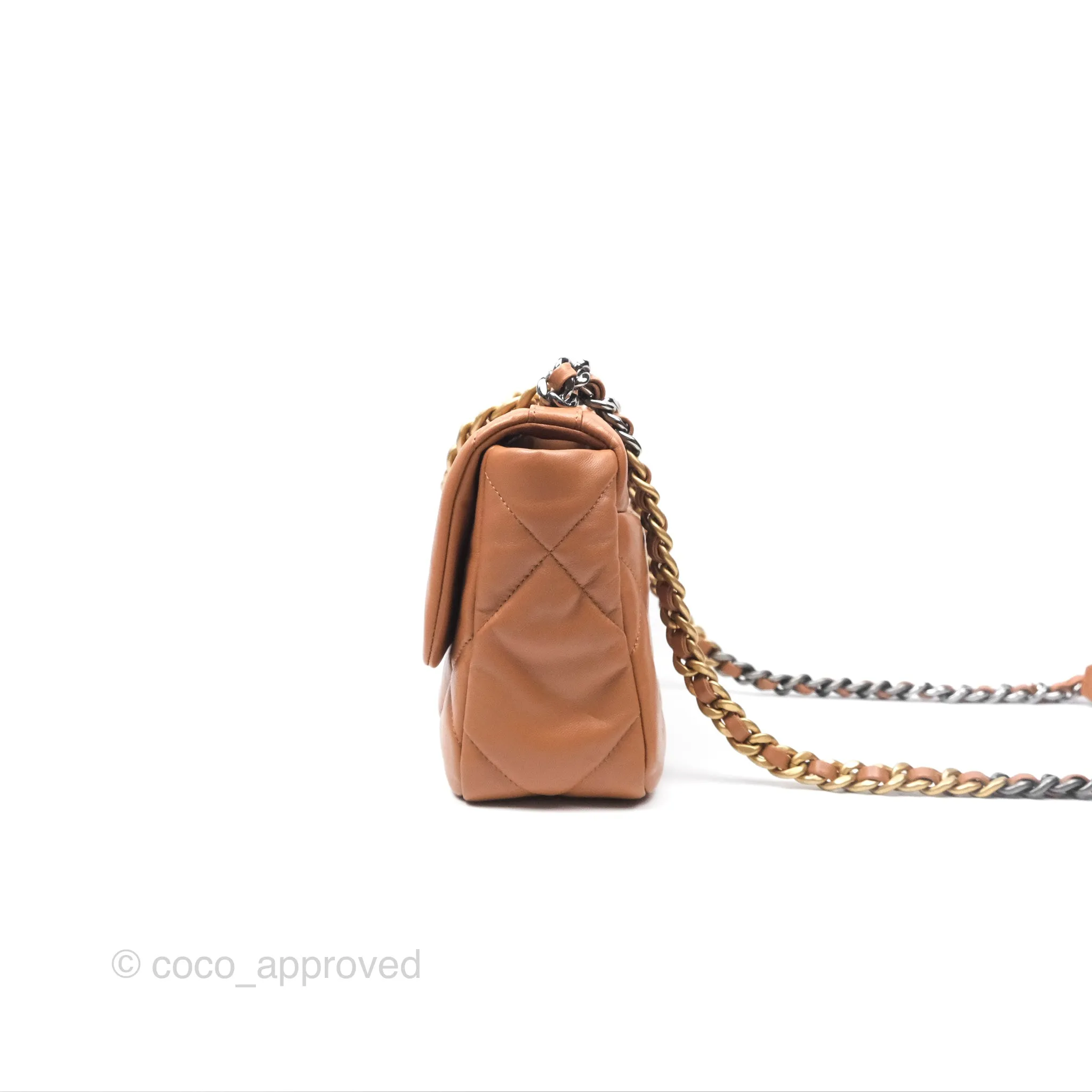 Chanel 19 Small Caramel Brown Mixed Hardware 21A
