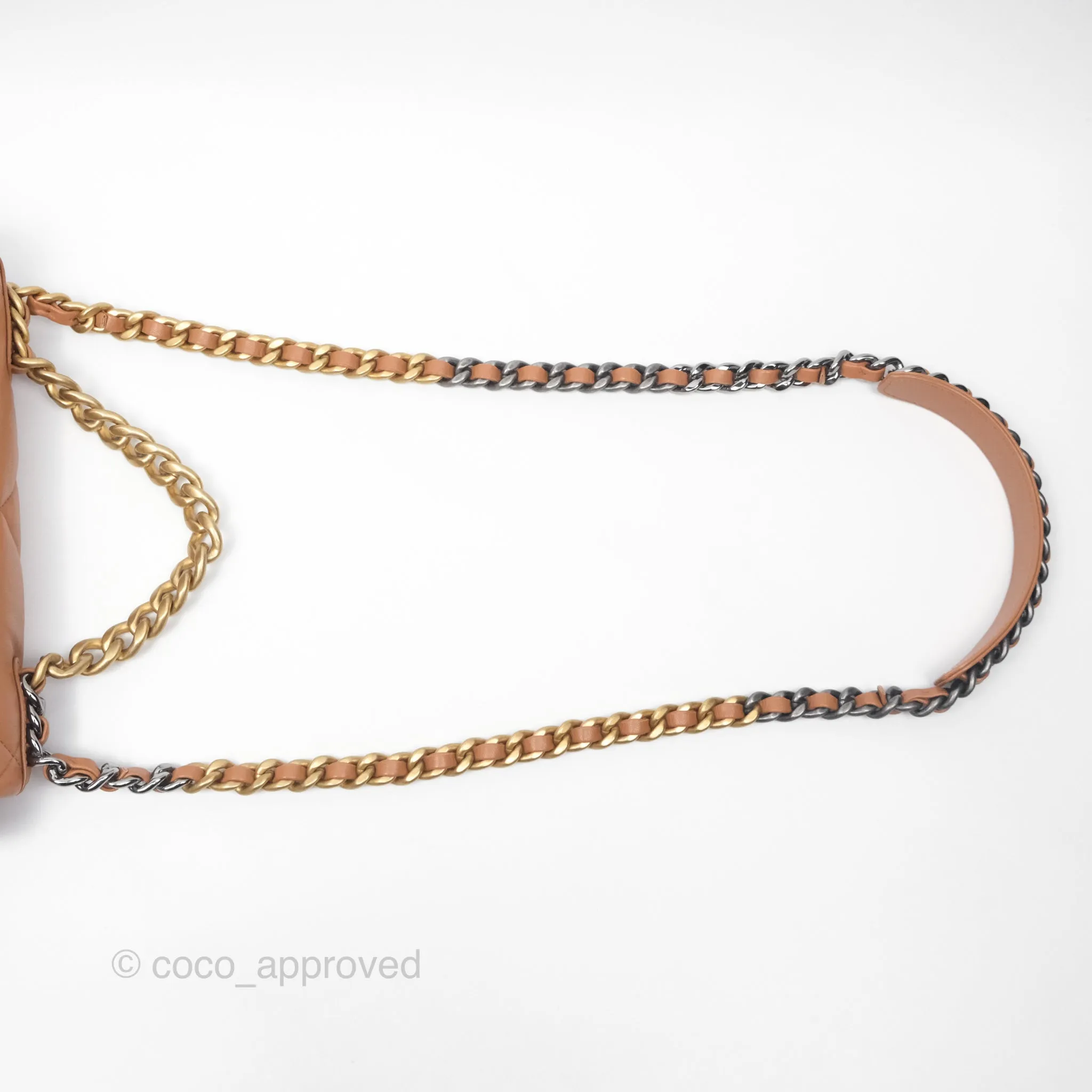Chanel 19 Small Caramel Brown Mixed Hardware 21A