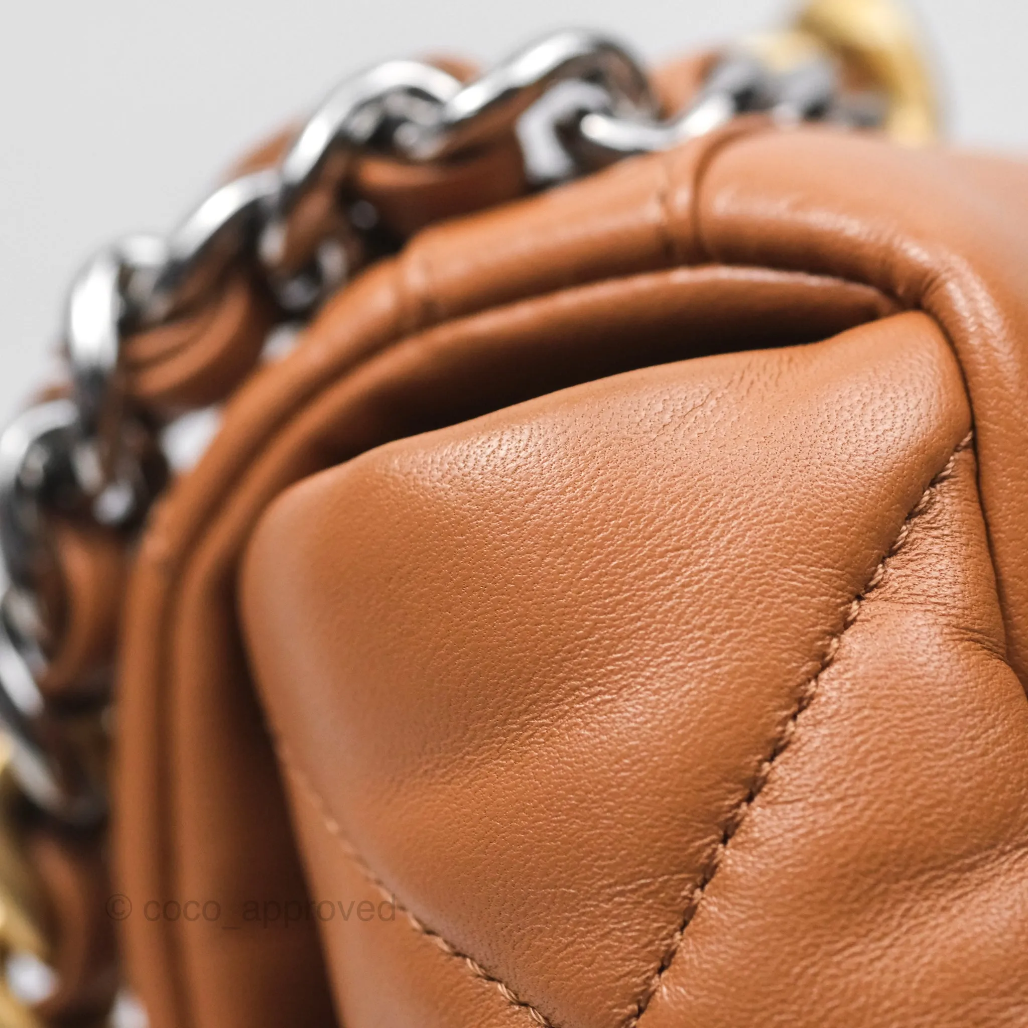Chanel 19 Small Caramel Brown Mixed Hardware 21A