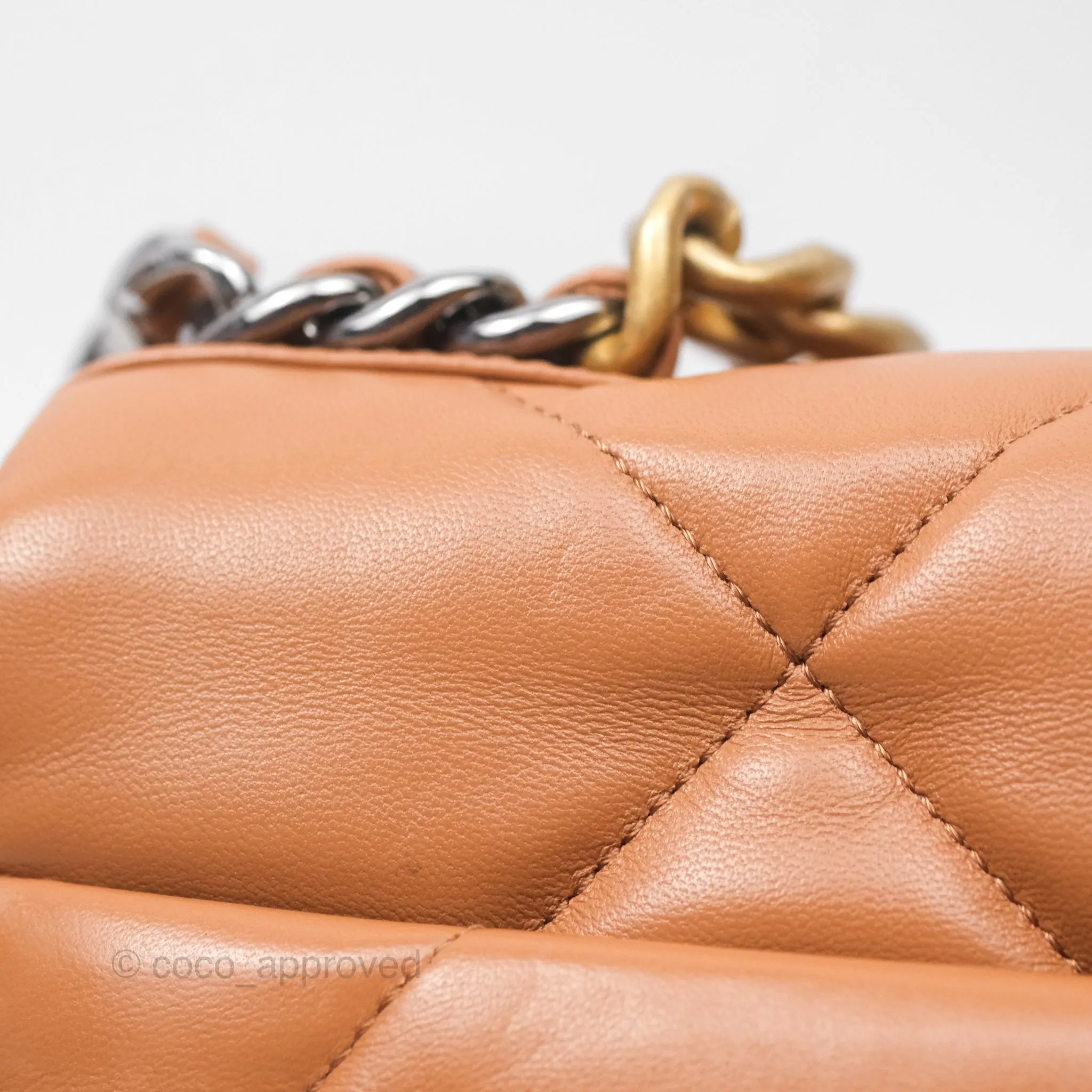 Chanel 19 Small Caramel Brown Mixed Hardware 21A