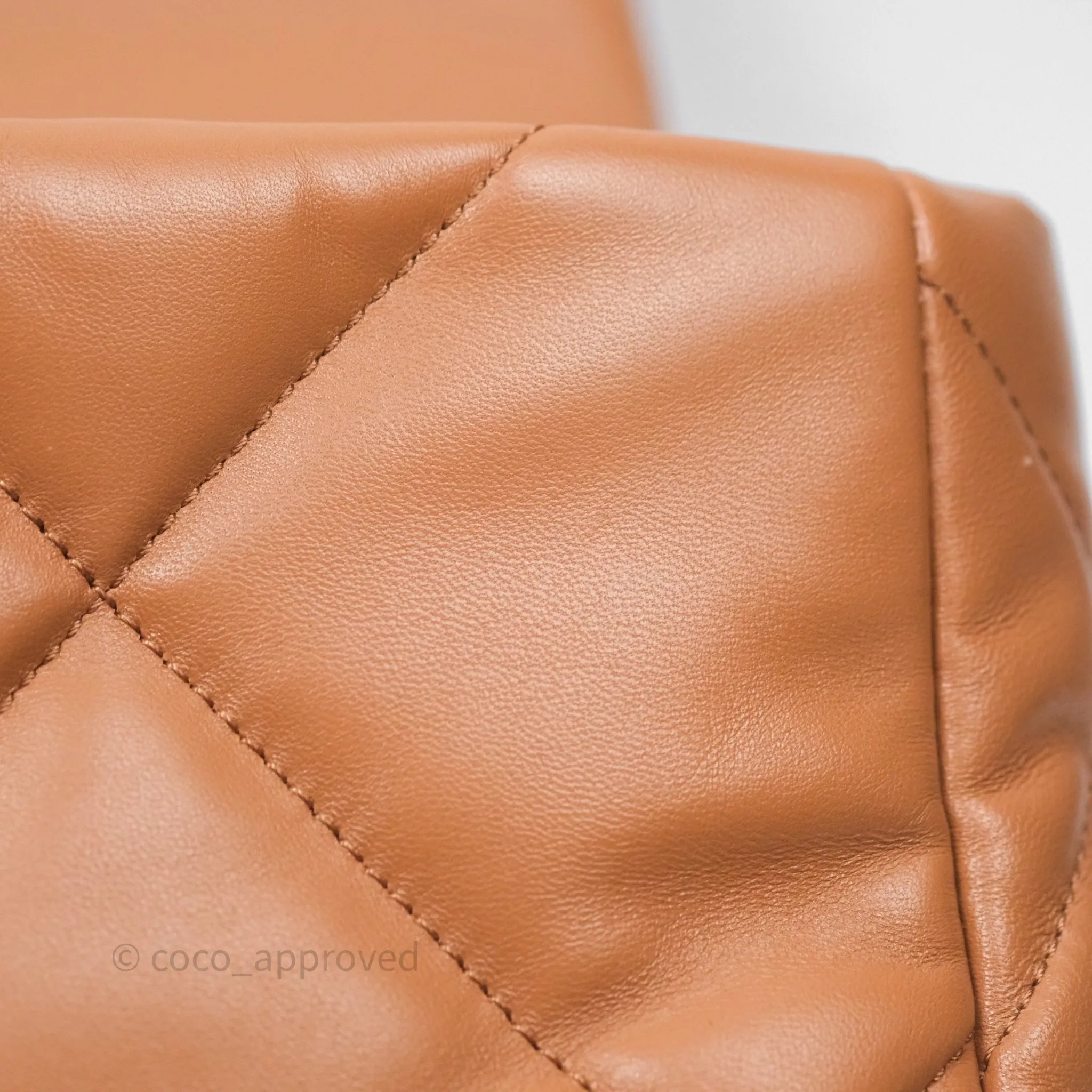 Chanel 19 Small Caramel Dark Beige Brown Mixed Hardware