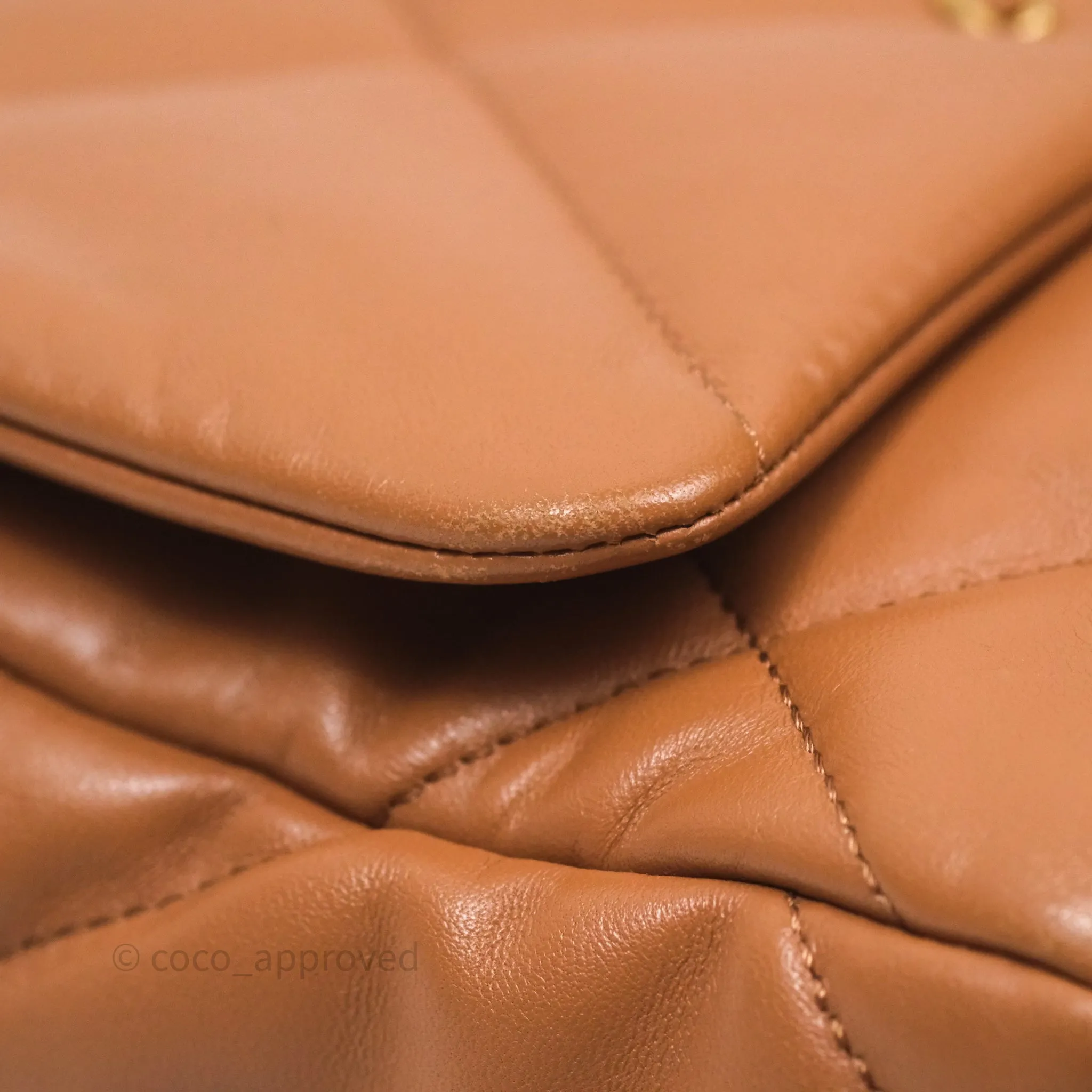Chanel 19 Small Caramel Dark Beige Brown Mixed Hardware