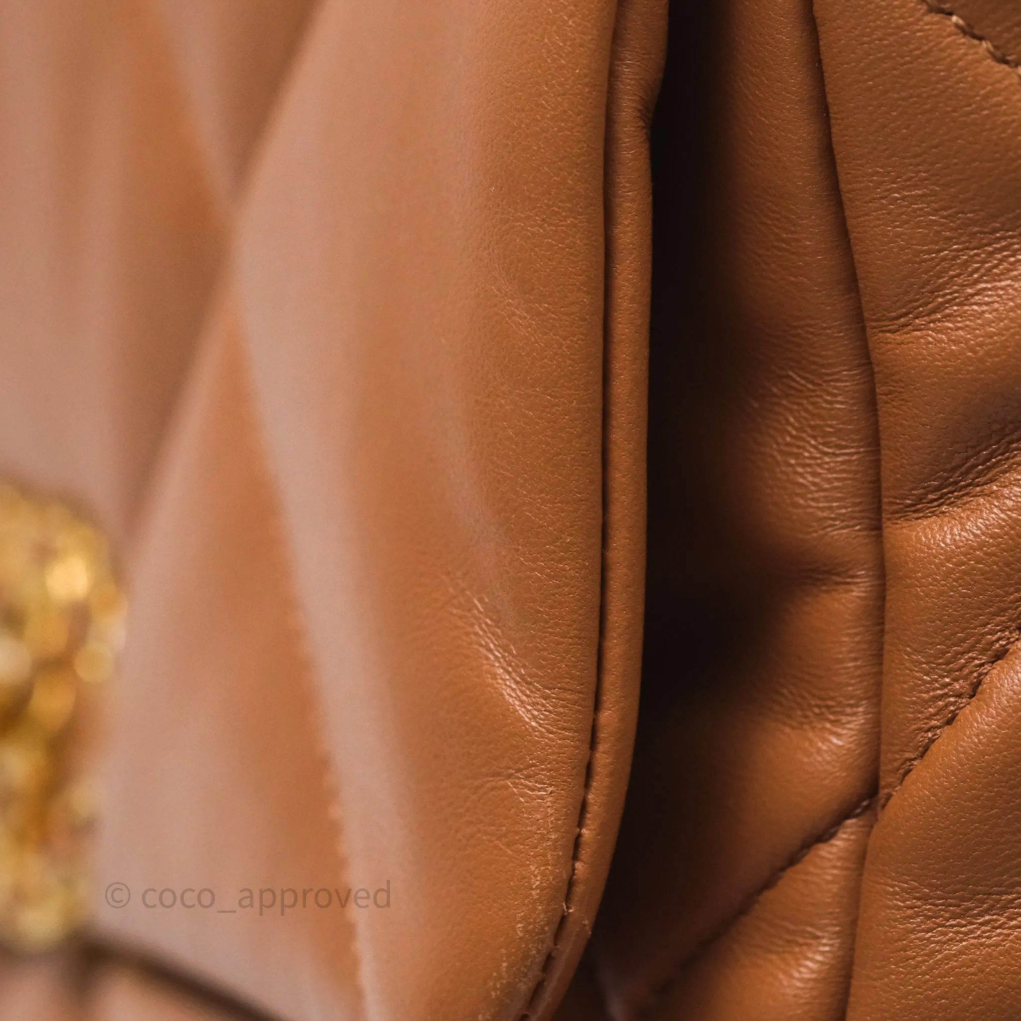 Chanel 19 Small Caramel Dark Beige Brown Mixed Hardware