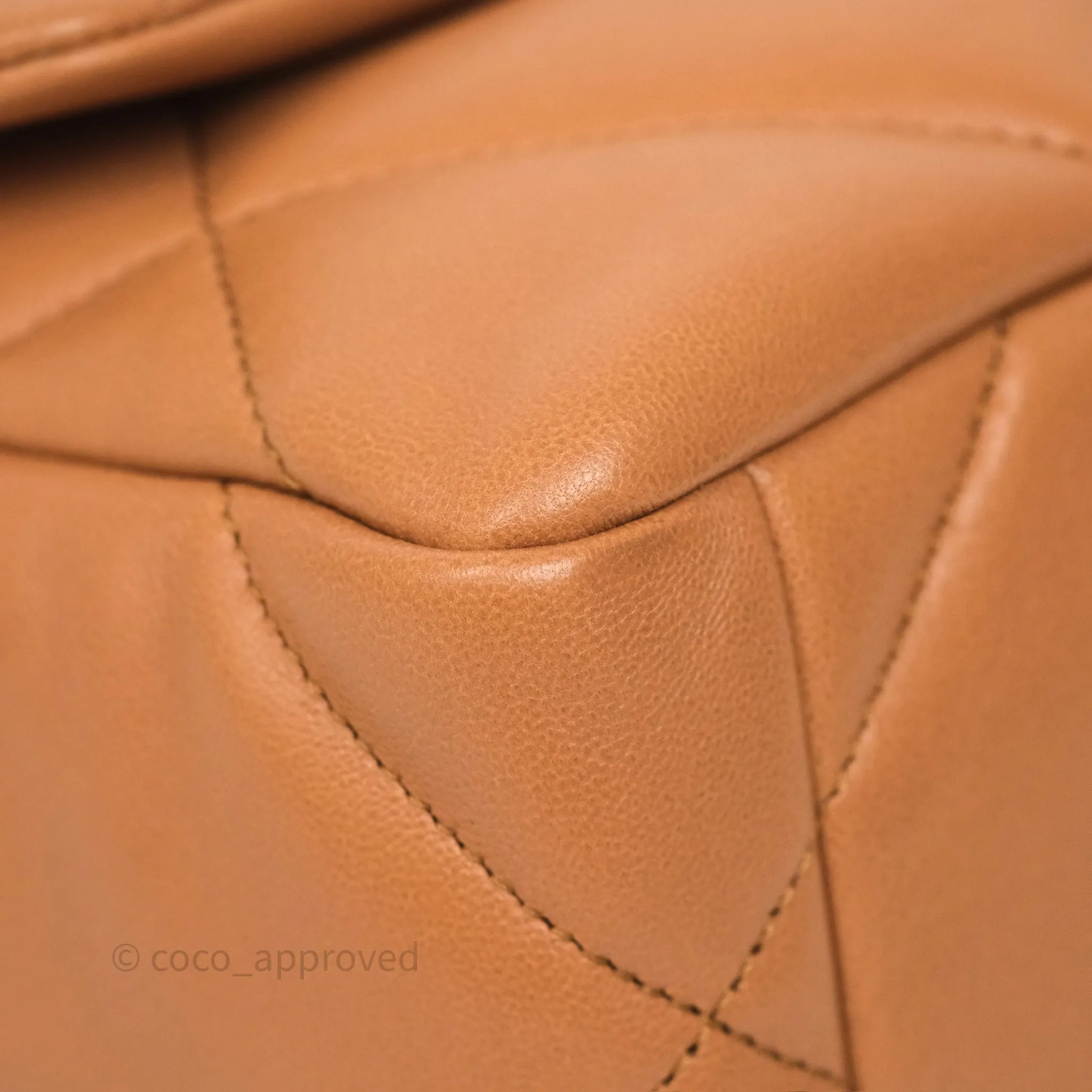 Chanel 19 Small Caramel Dark Beige Brown Mixed Hardware