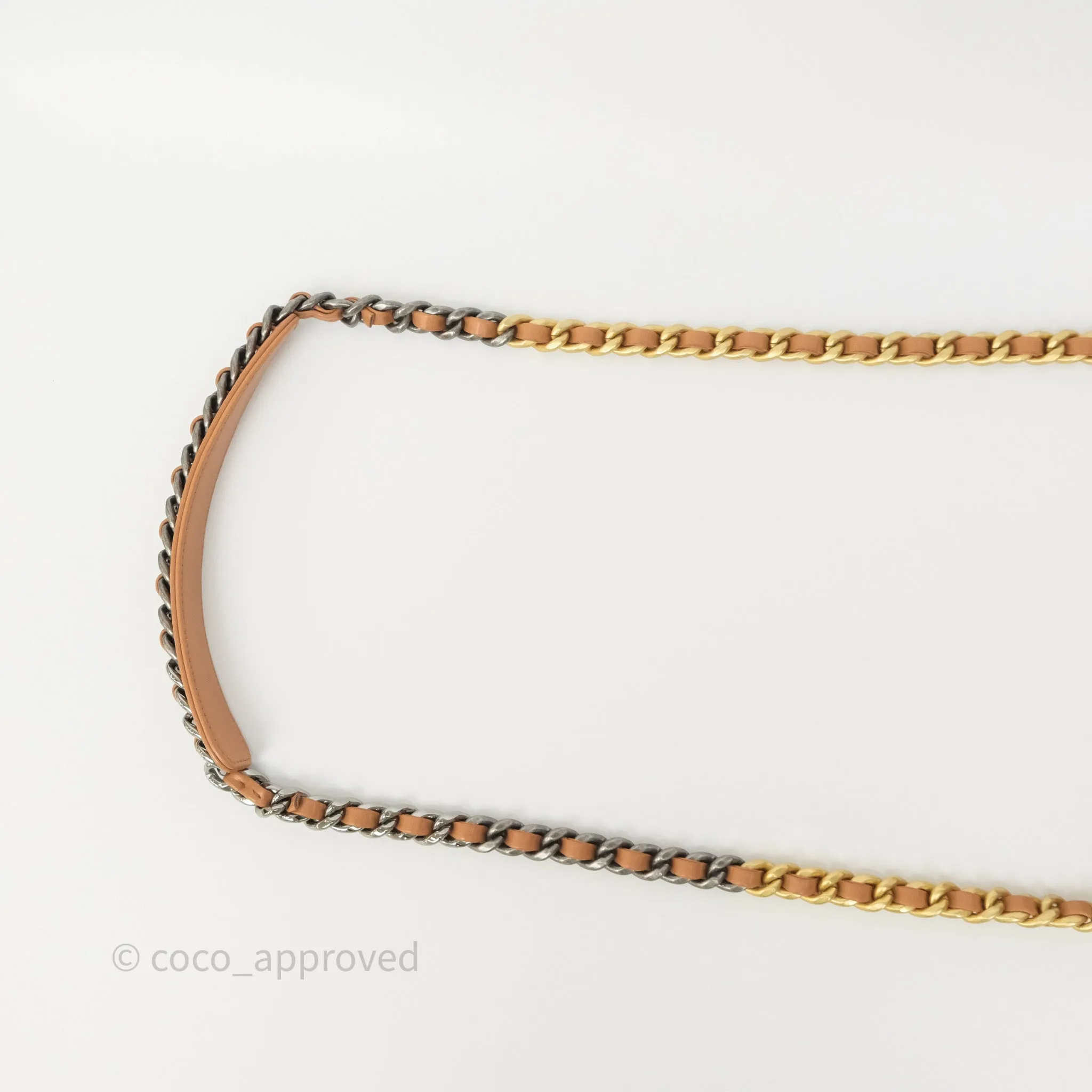 Chanel 19 Small Caramel Dark Beige Brown Mixed Hardware
