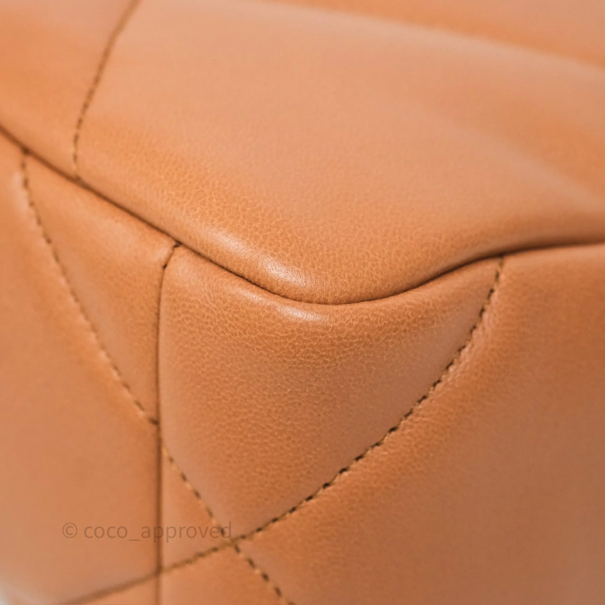 Chanel 19 Small Caramel Dark Beige Brown Mixed Hardware