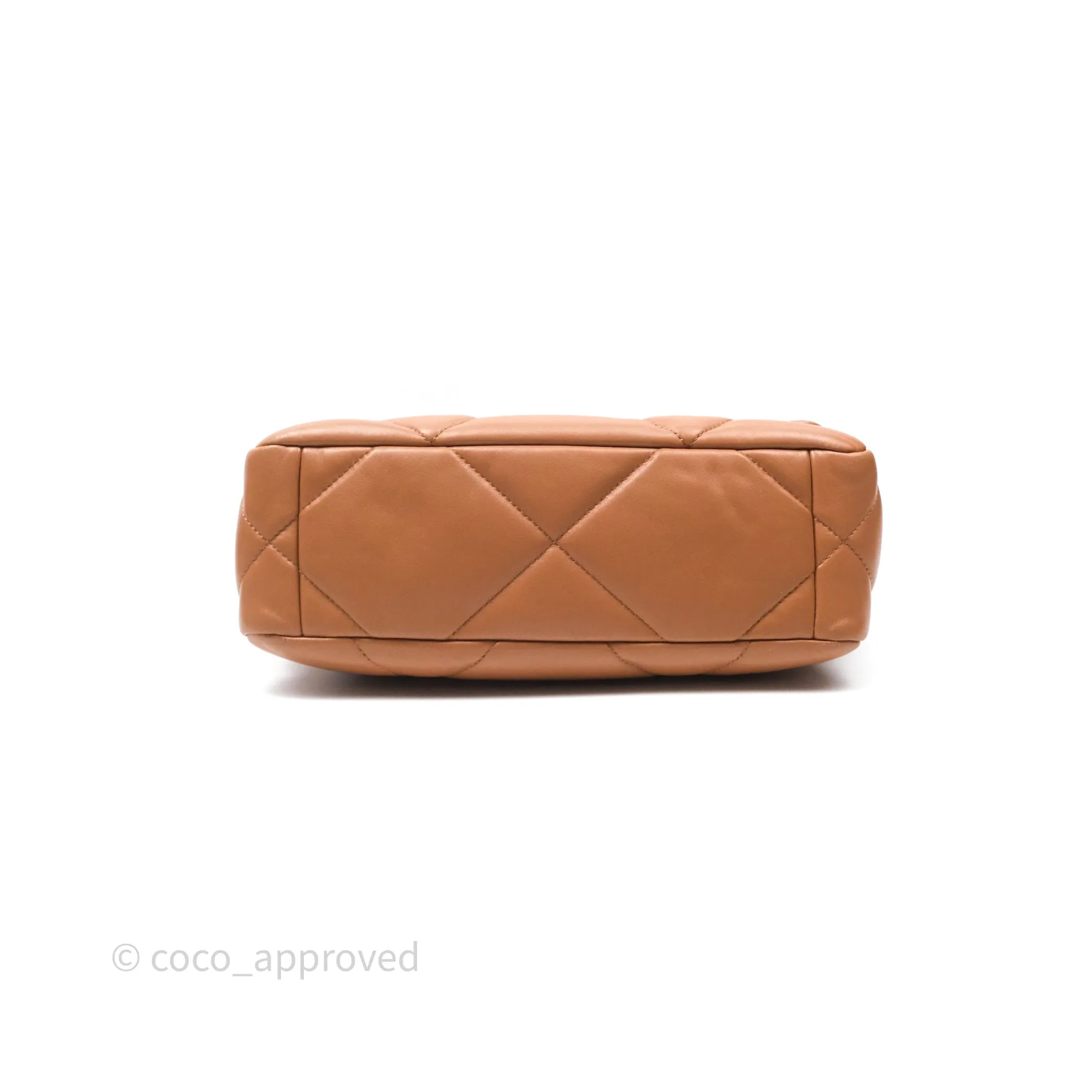 Chanel 19 Small Caramel Dark Beige Brown Mixed Hardware