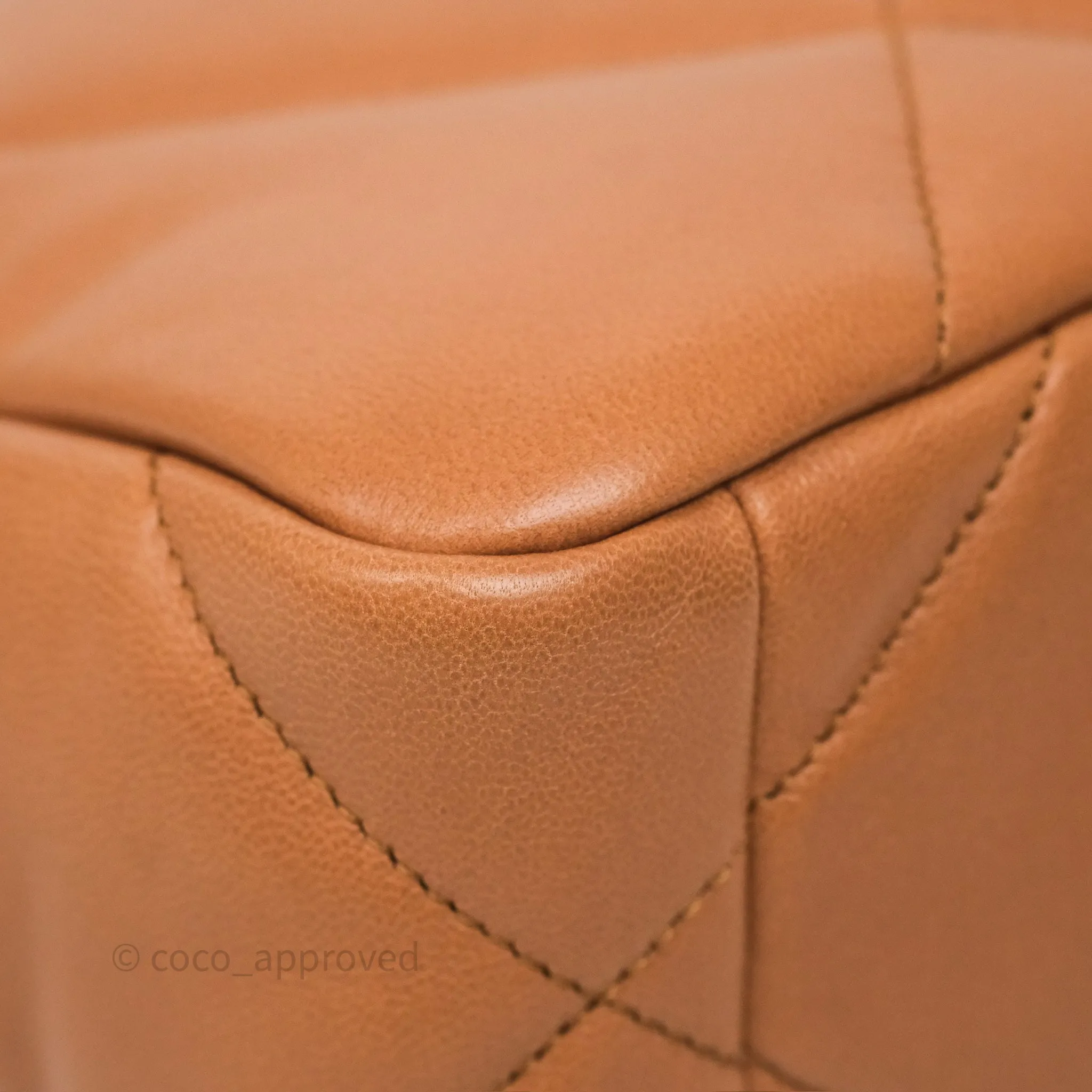 Chanel 19 Small Caramel Dark Beige Brown Mixed Hardware