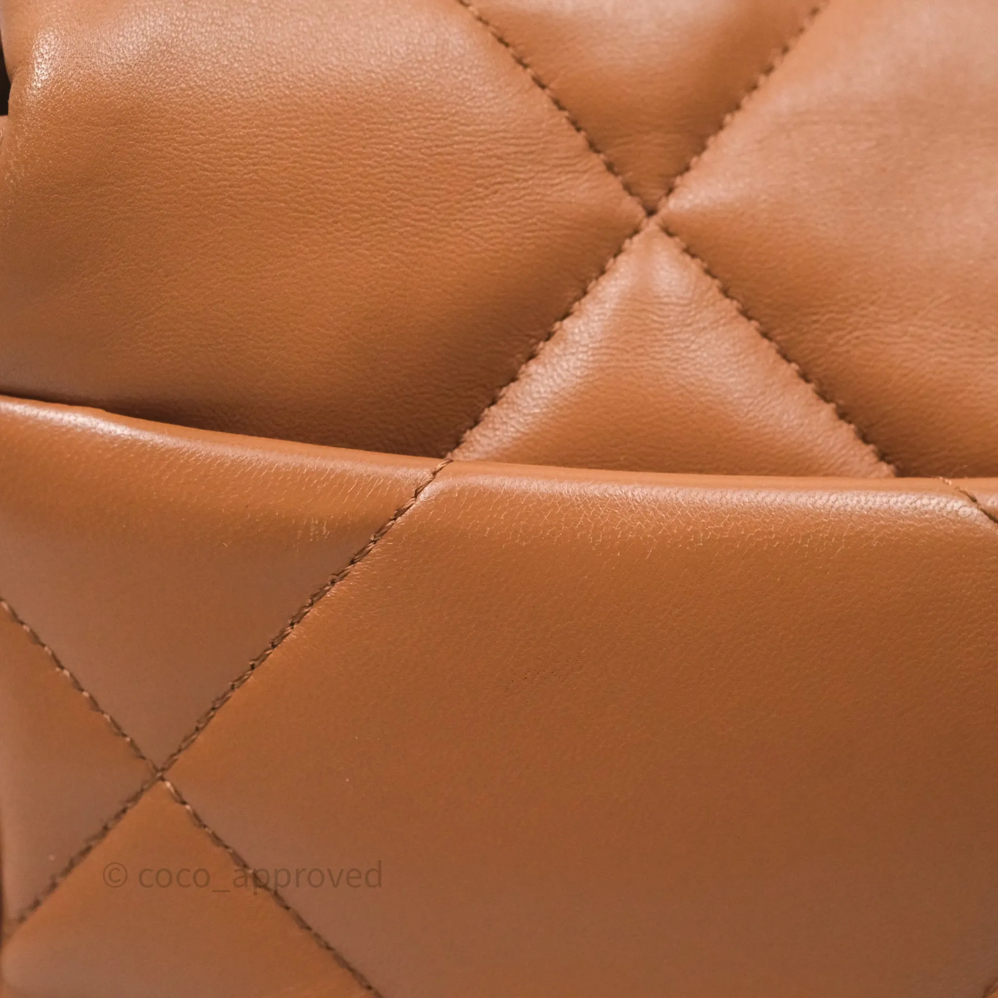 Chanel 19 Small Caramel Dark Beige Brown Mixed Hardware
