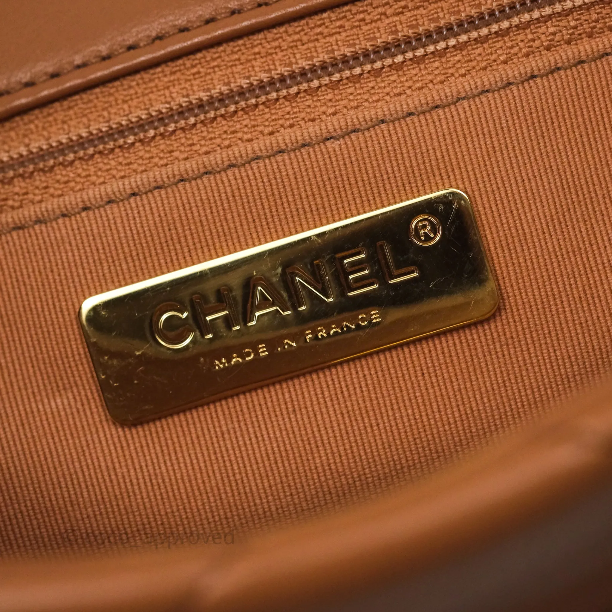 Chanel 19 Small Caramel Dark Beige Brown Mixed Hardware