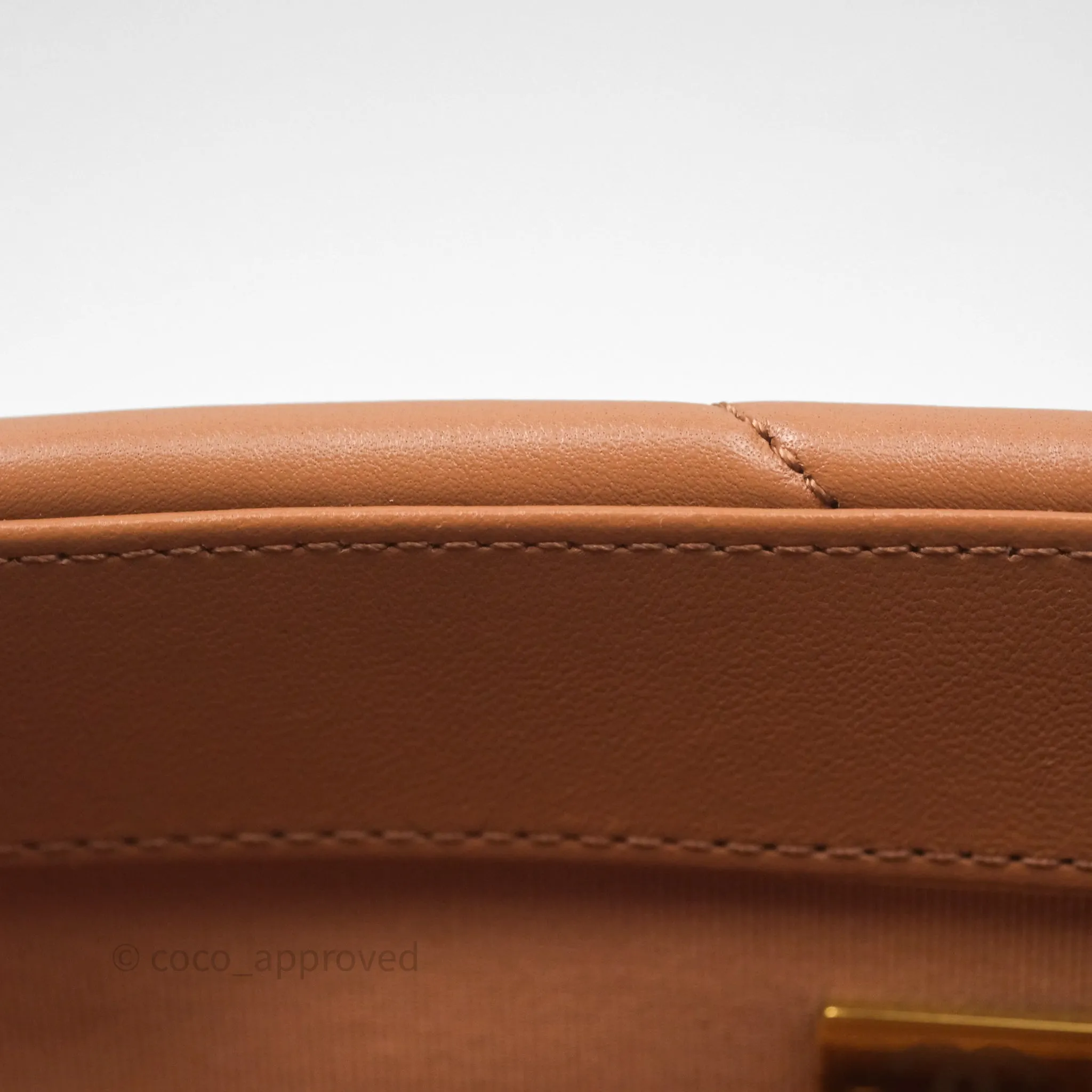 Chanel 19 Small Caramel Dark Beige Brown Mixed Hardware