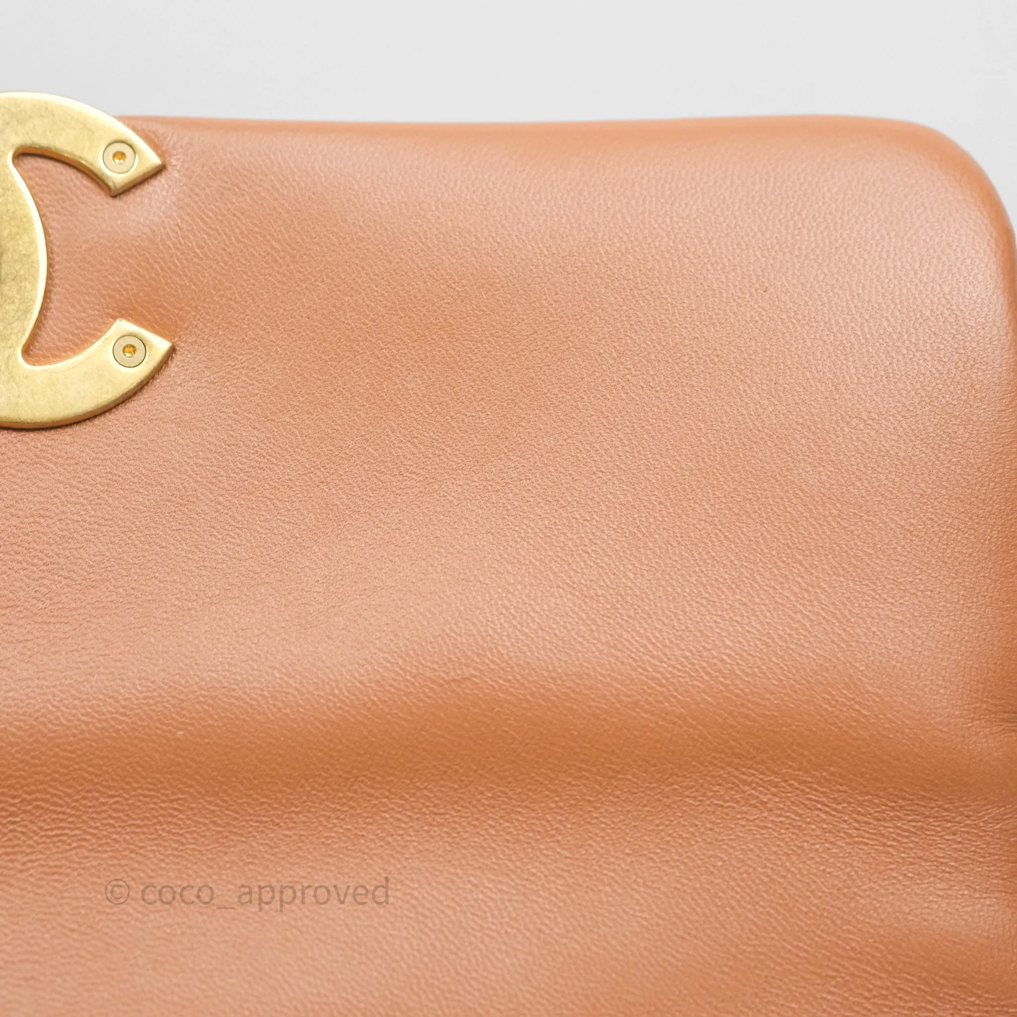 Chanel 19 Small Caramel Dark Beige Brown Mixed Hardware
