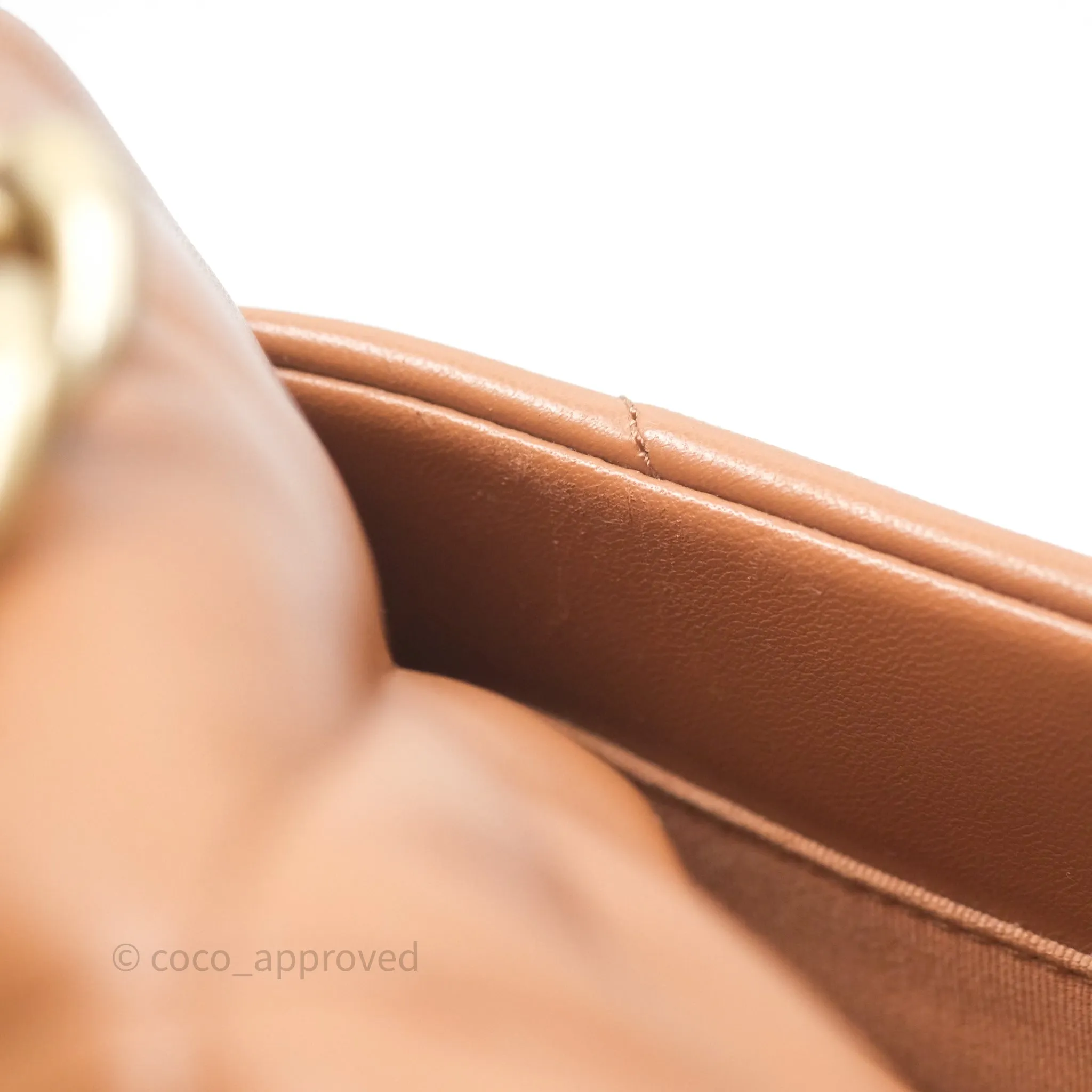 Chanel 19 Small Caramel Dark Beige Brown Mixed Hardware