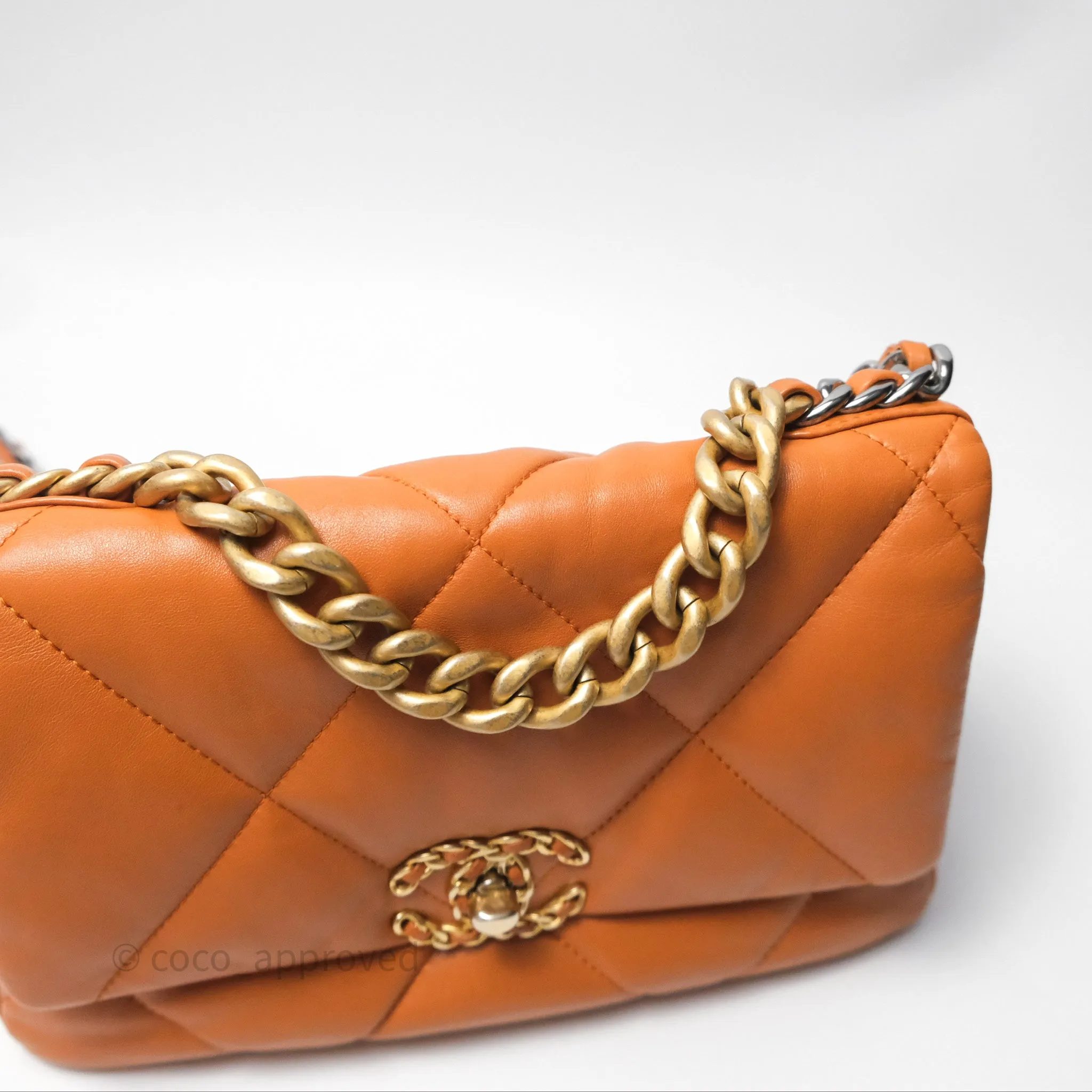 Chanel 19 Small Caramel Mixed Hardware