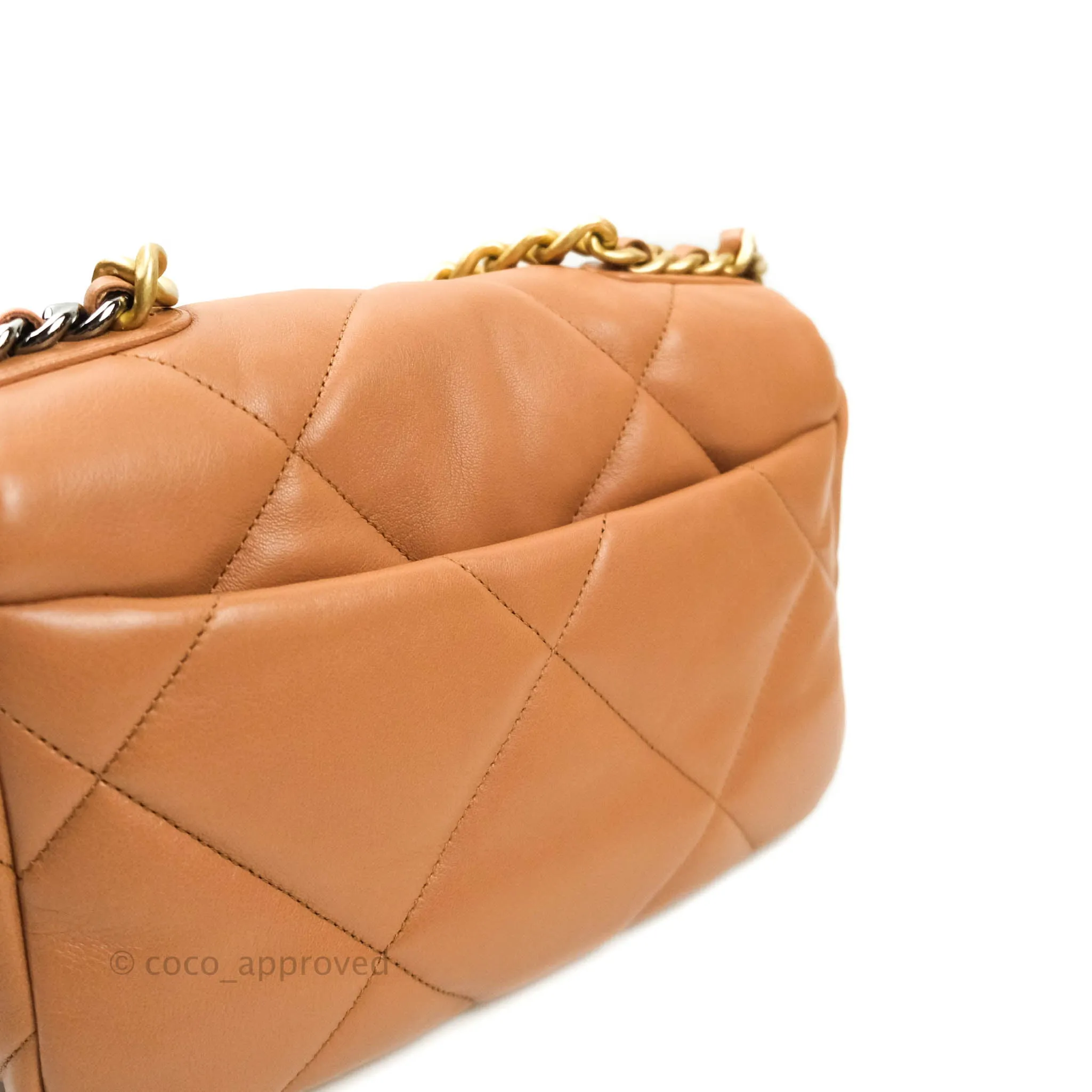 Chanel 19 Small Dark Beige Caramel Mixed Hardware 21P