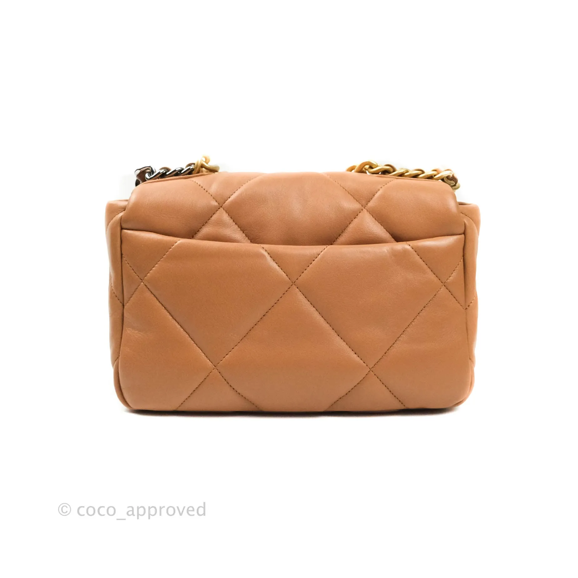 Chanel 19 Small Dark Beige Caramel Mixed Hardware 21P