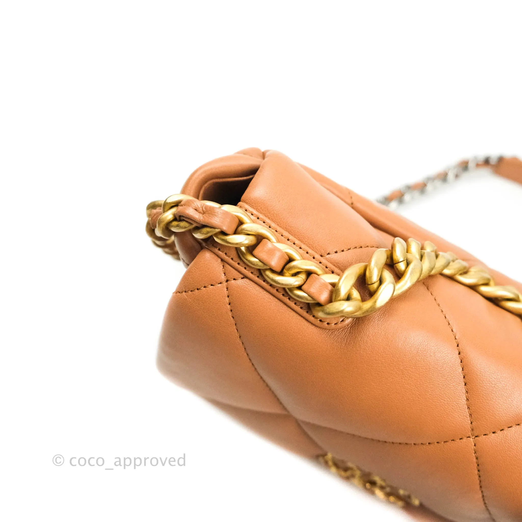 Chanel 19 Small Dark Beige Caramel Mixed Hardware 21P