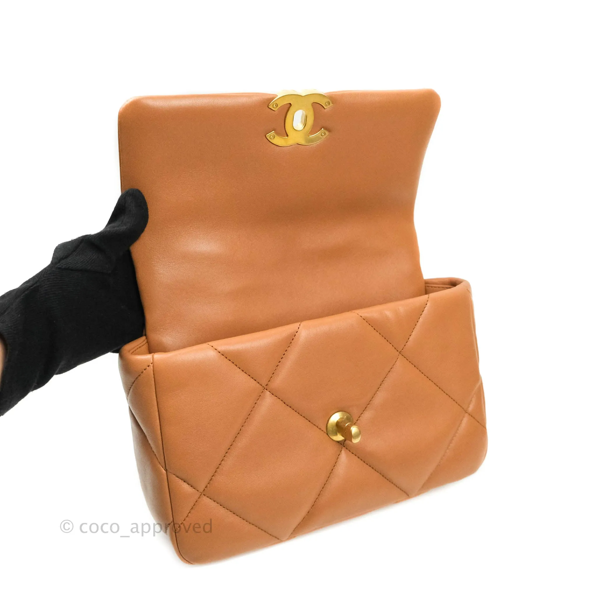 Chanel 19 Small Dark Beige Caramel Mixed Hardware 21P