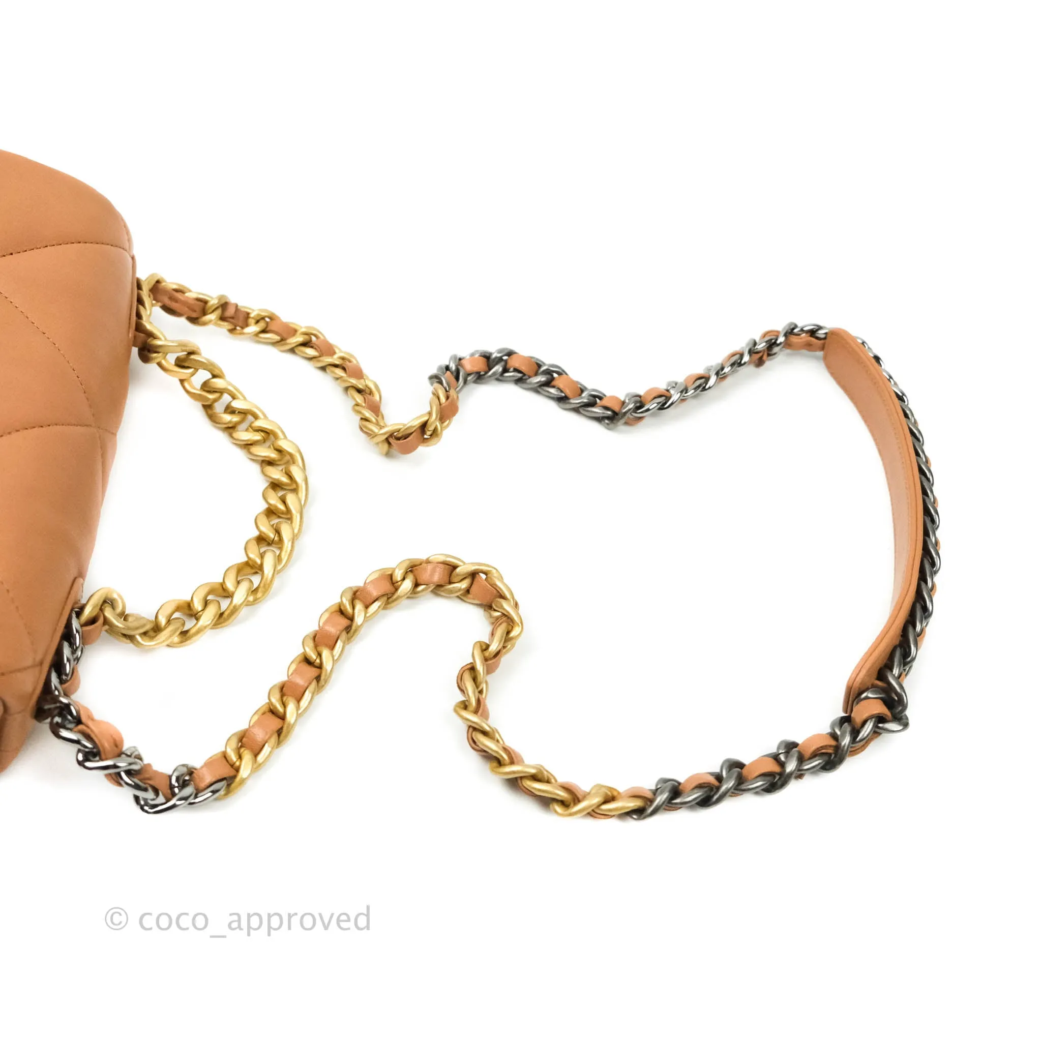 Chanel 19 Small Dark Beige Caramel Mixed Hardware 21P