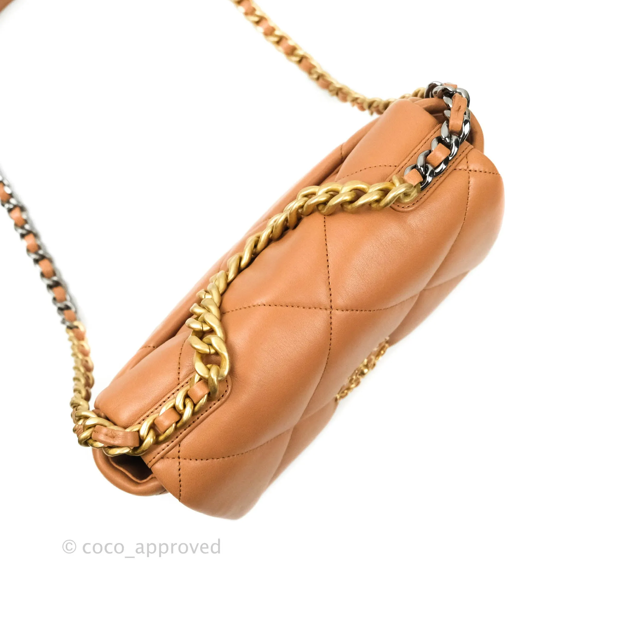 Chanel 19 Small Dark Beige Caramel Mixed Hardware 21P