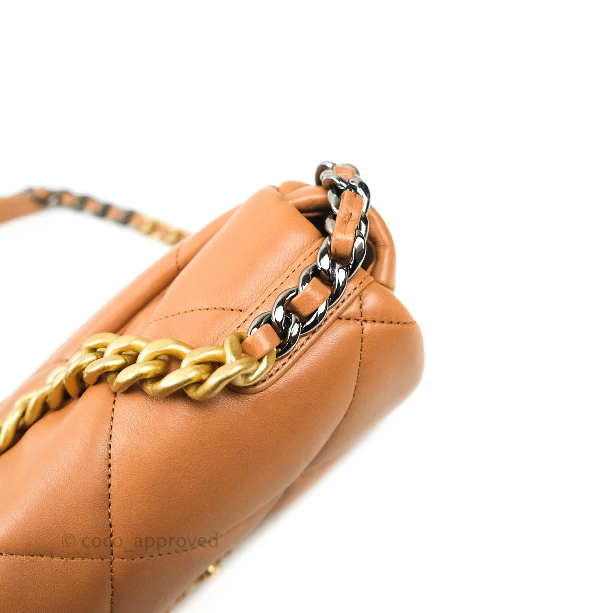 Chanel 19 Small Dark Beige Caramel Mixed Hardware 21P