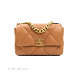 Chanel 19 Small Dark Beige Caramel Mixed Hardware 21P