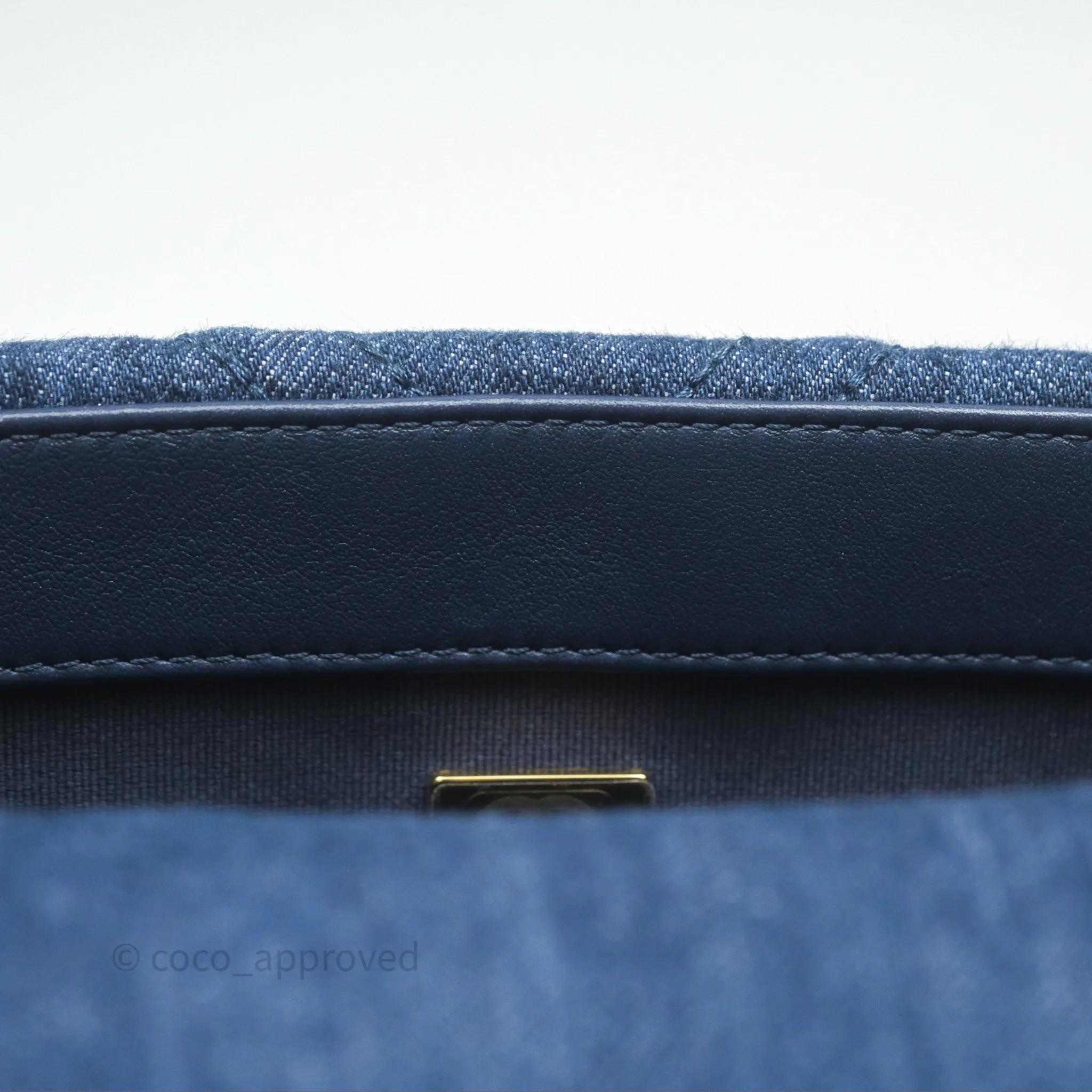 Chanel 19 Small Denim Fabric Mixed Hardware 22P