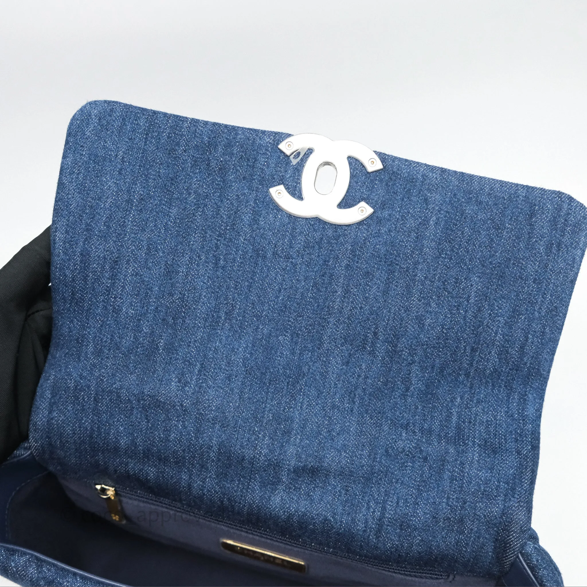 Chanel 19 Small Denim Fabric Mixed Hardware 22P