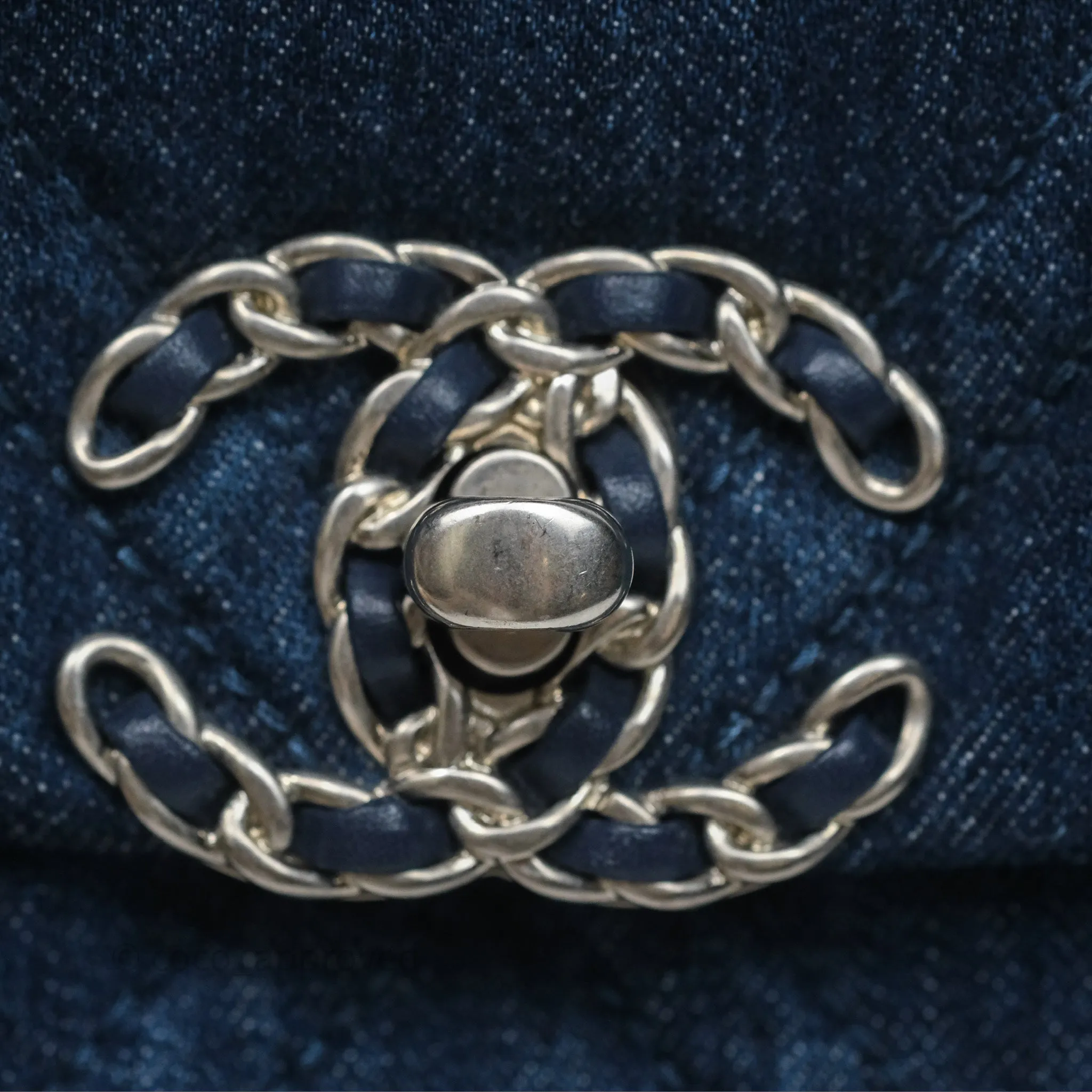 Chanel 19 Small Denim Fabric Mixed Hardware 22P