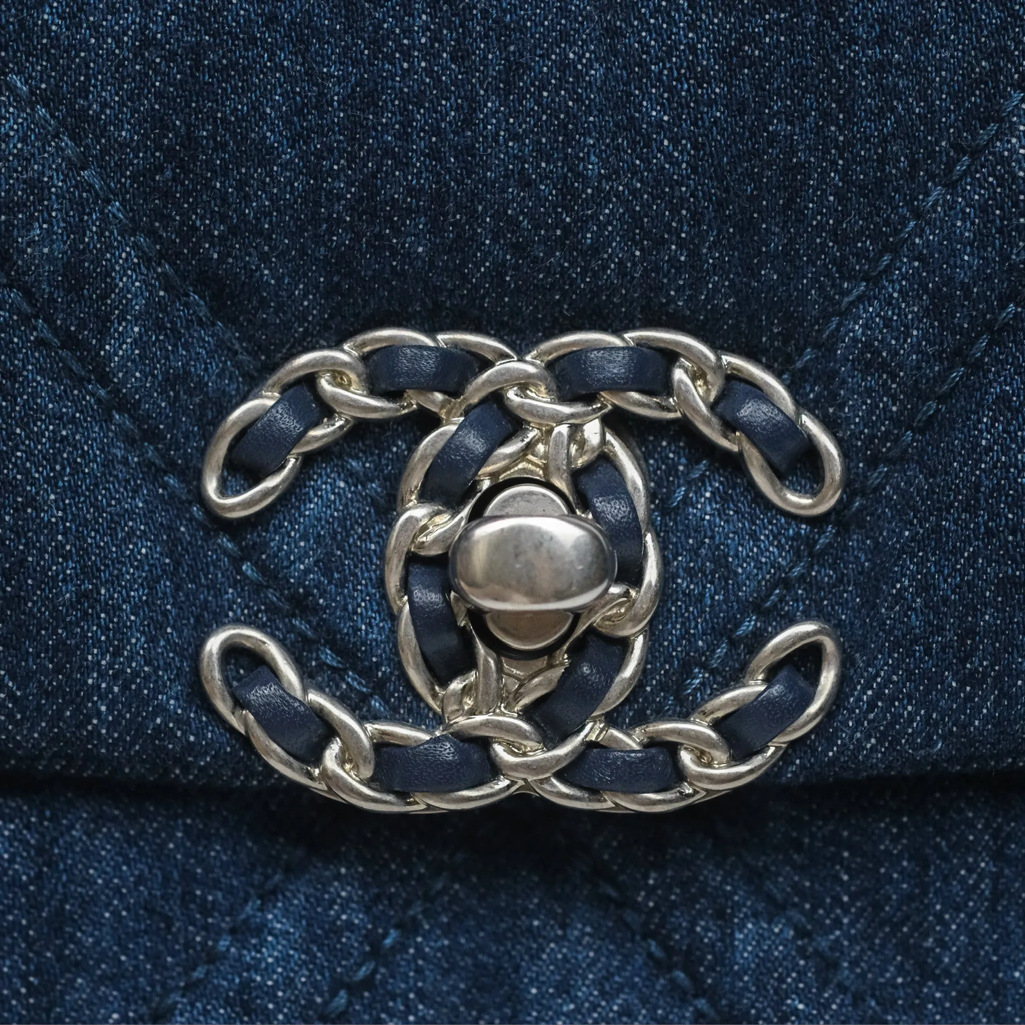 Chanel 19 Small Denim Fabric Mixed Hardware 22P