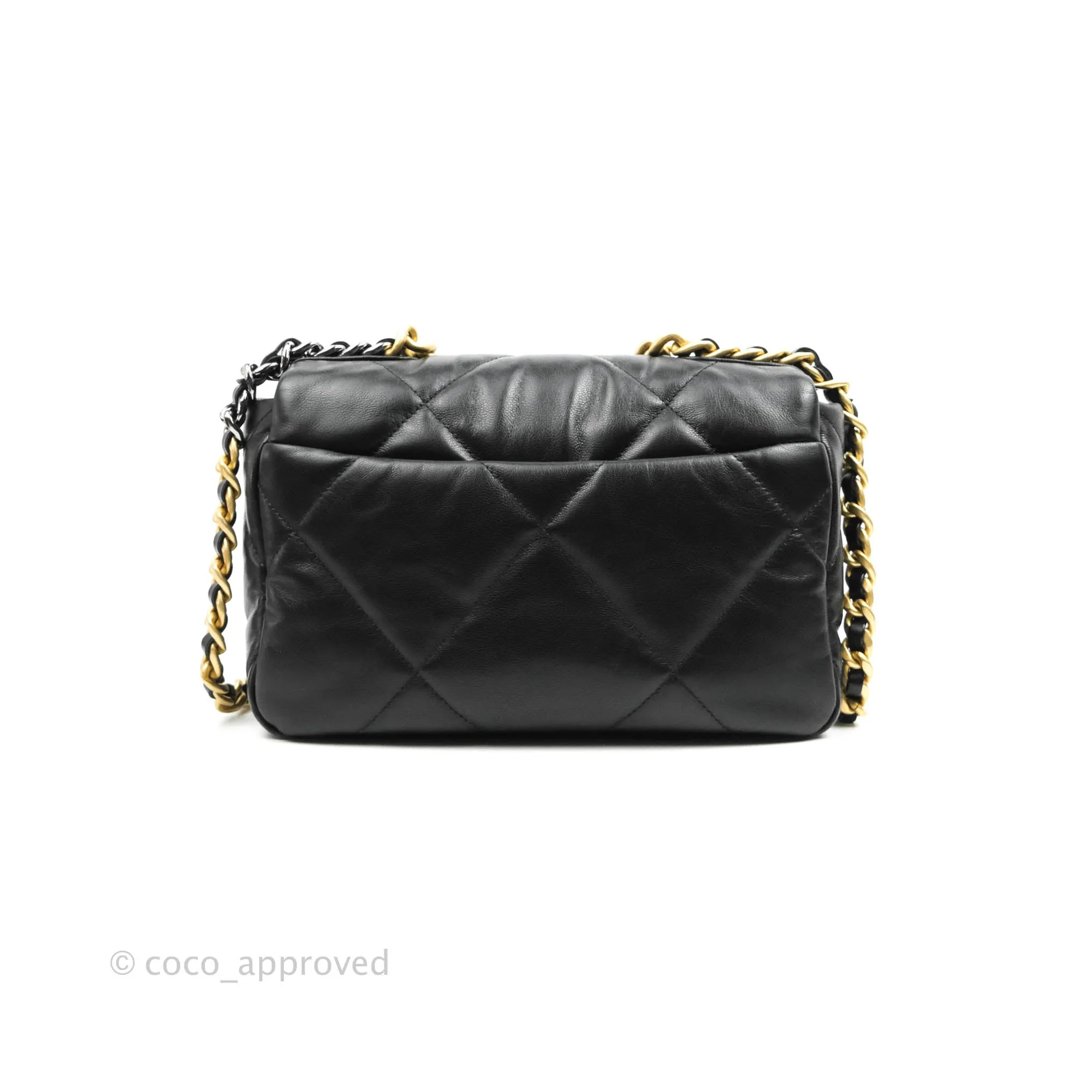 Chanel 19 Small Flap Bag Black Goatskin Mixed Hardware 20K